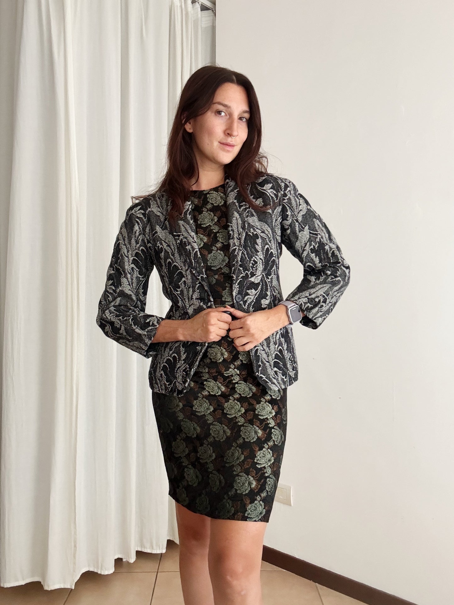 Blazer lana floreale 42