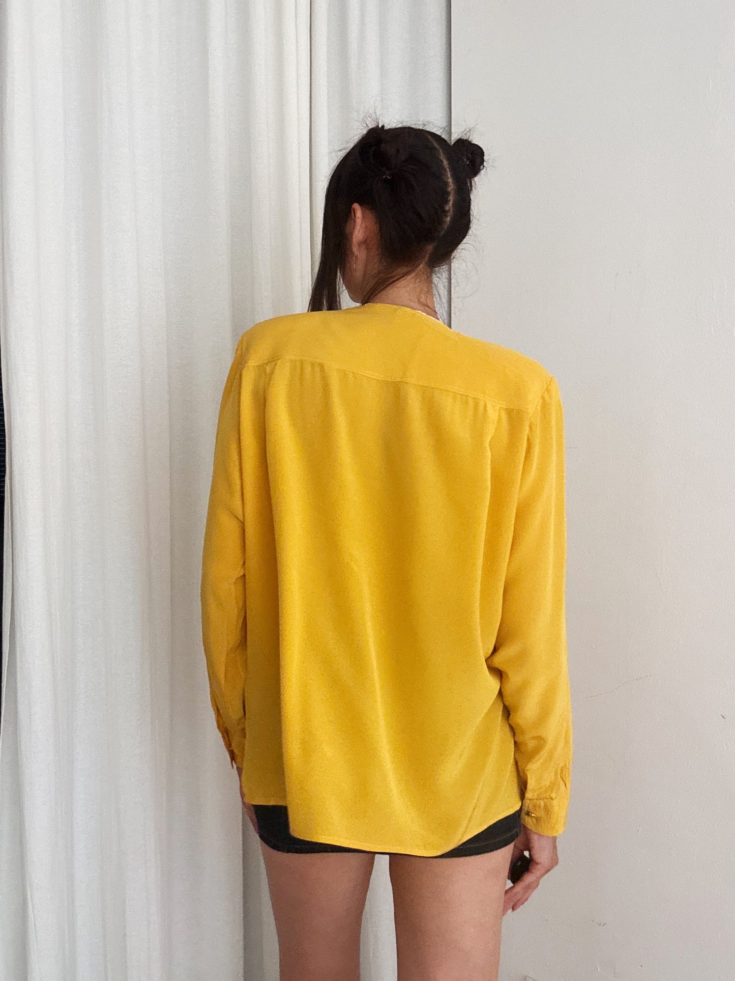 Blusa seta gialla 46