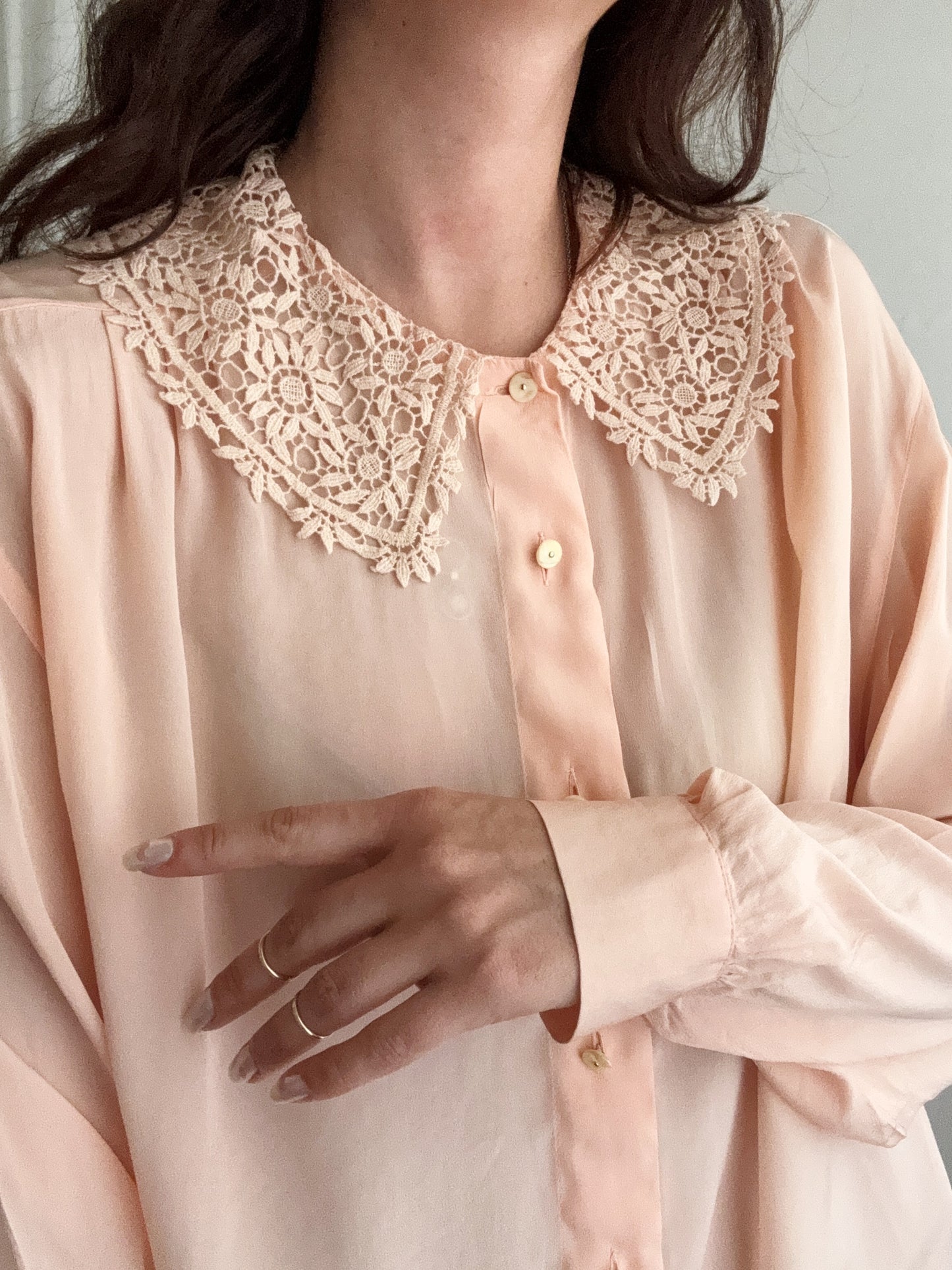 Camicia rosa seta XL