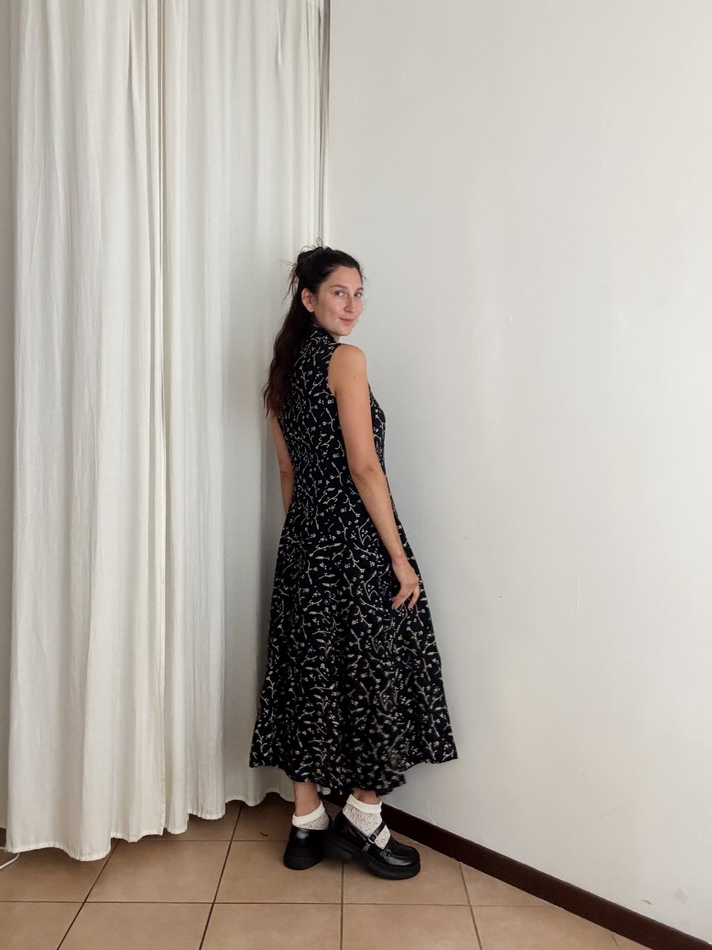 Abito lungo floreale 42