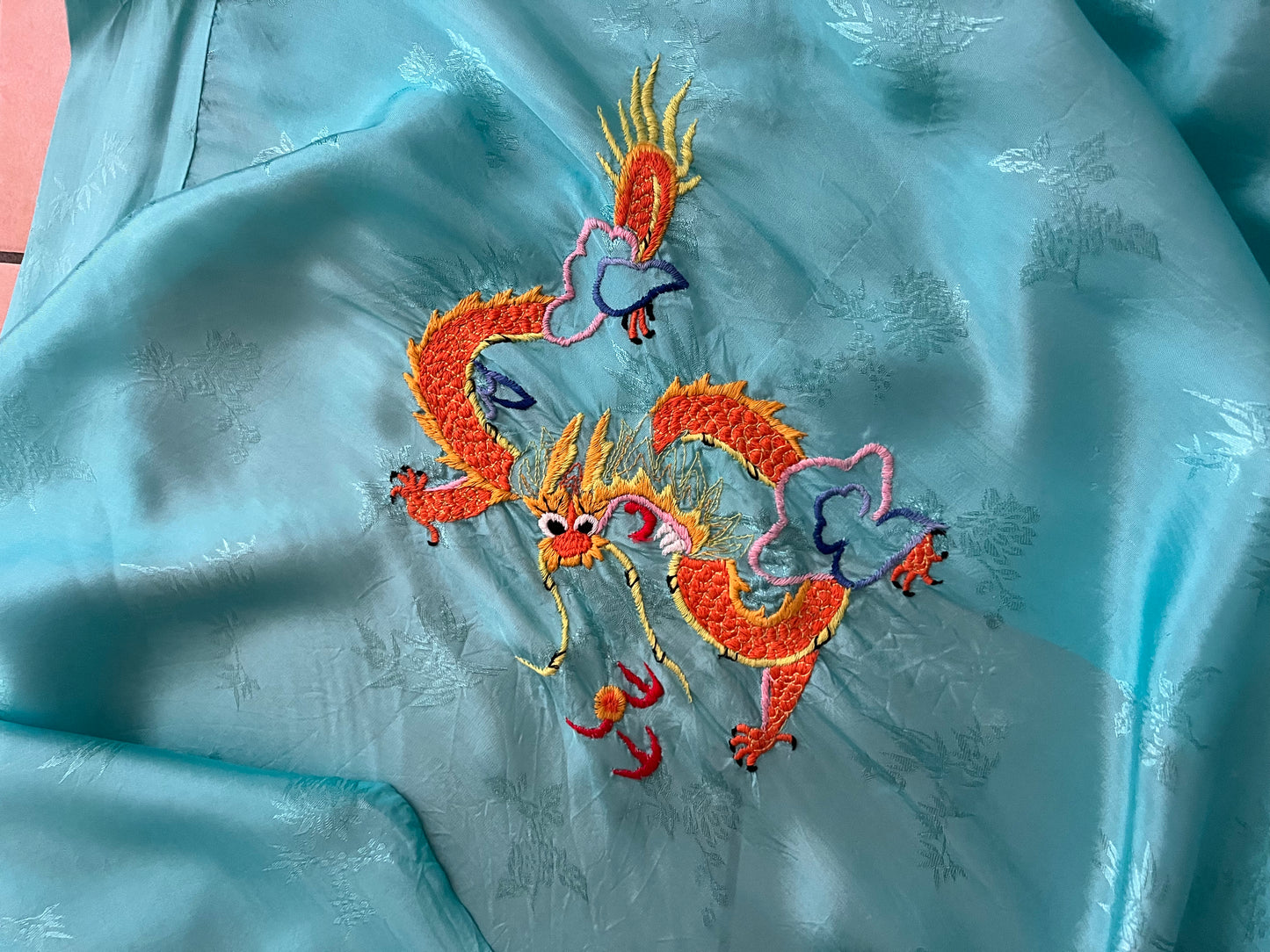Kimono turchese cinese