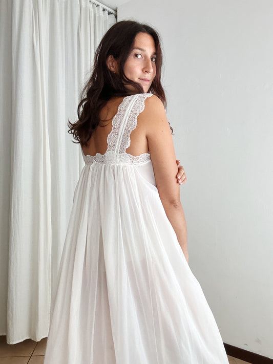 Sottoveste bianca pizzo M