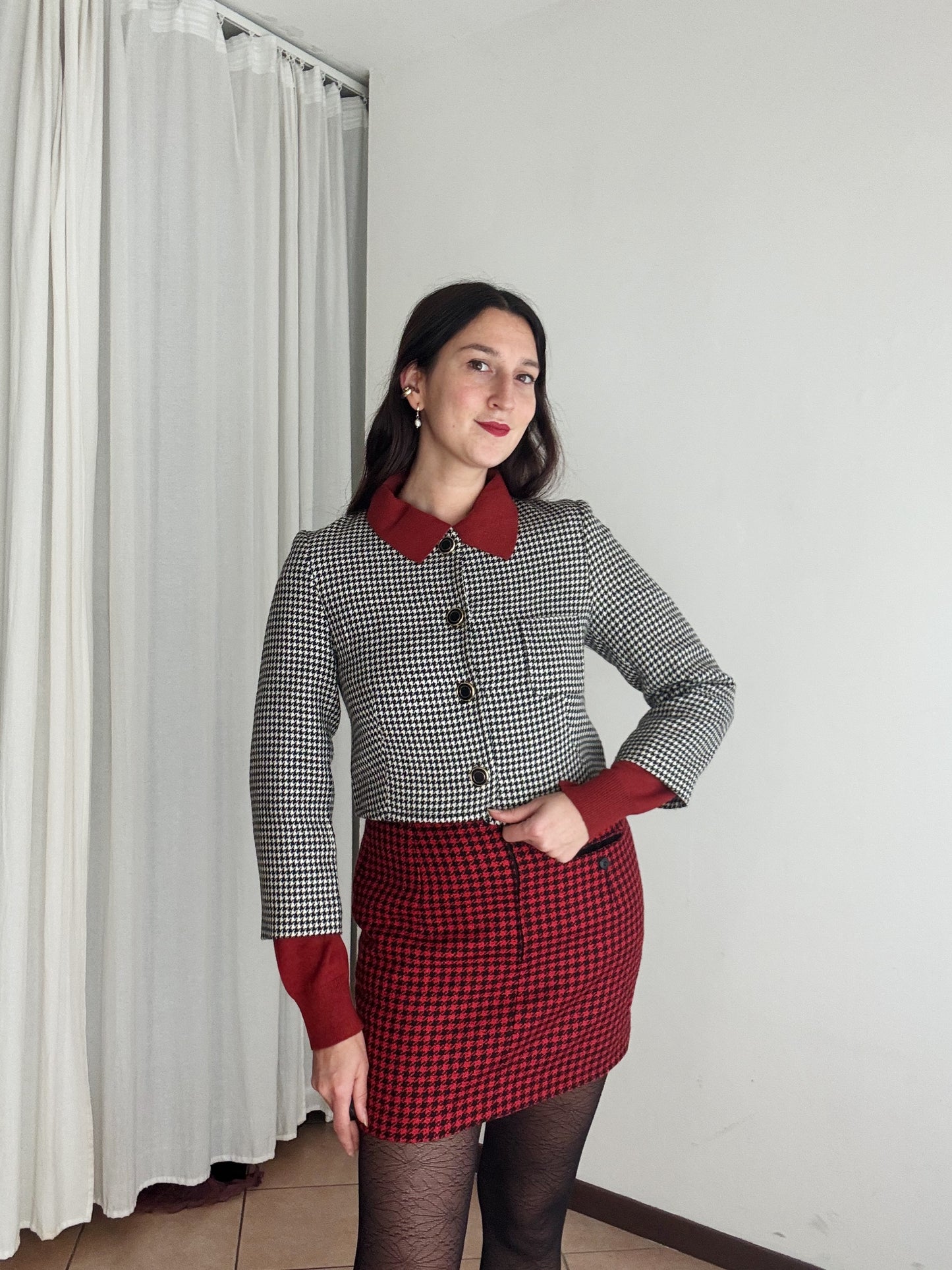 Blazer bianco e nero S