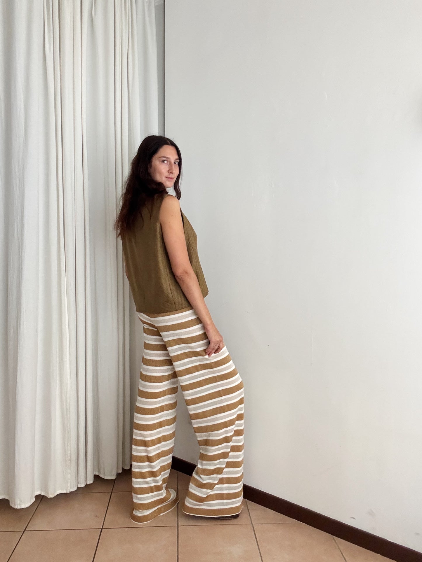 Pantaloni a righe Twinset M-XL
