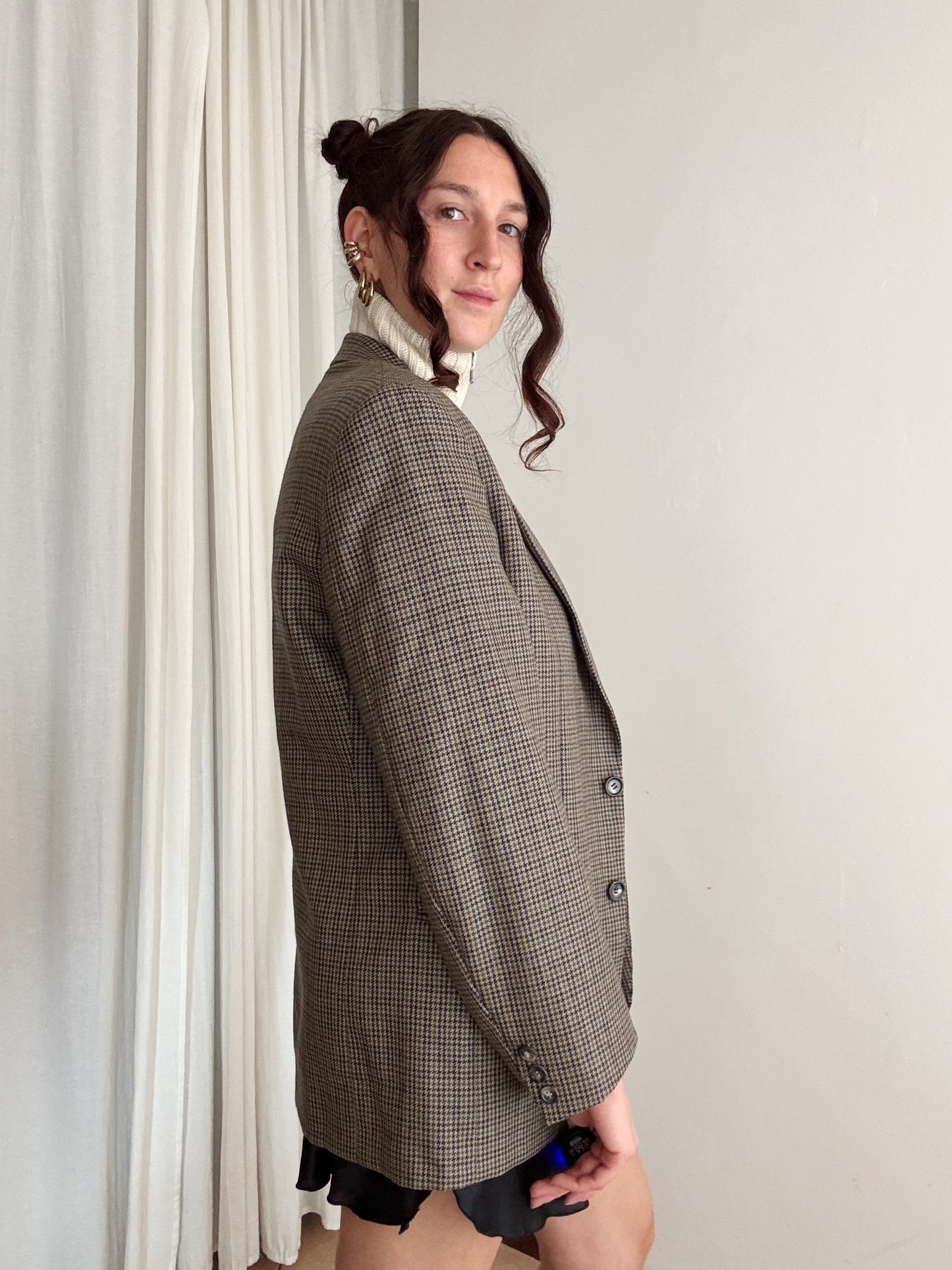 Blazer lana quadri 48