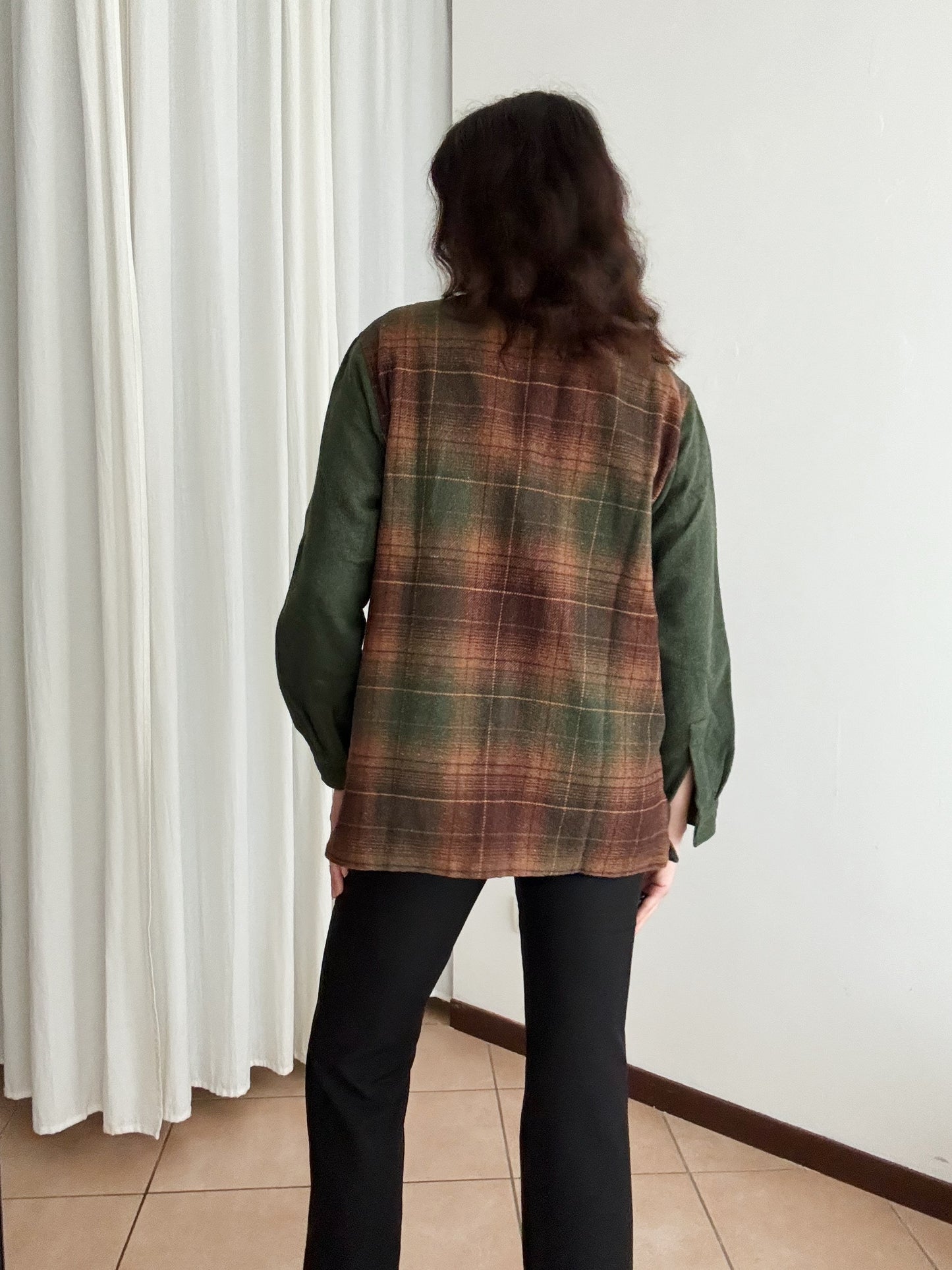 Camicia nuova misto lana unisex M