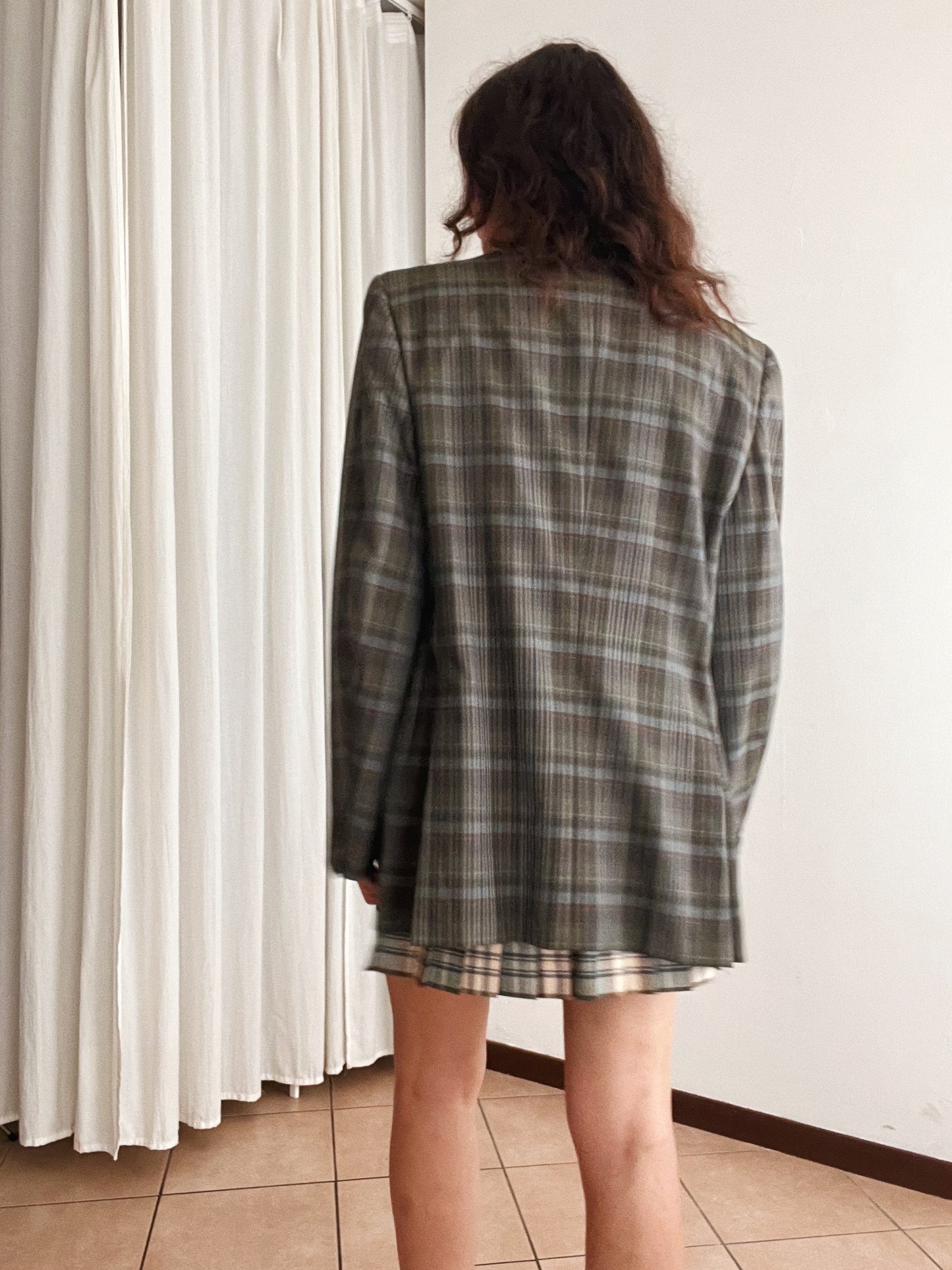Blazer lana quadretti 54