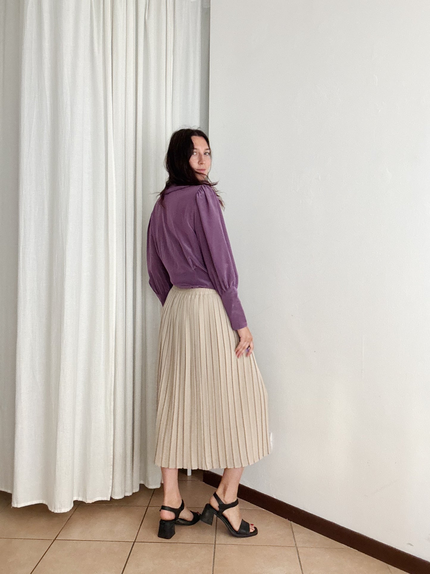 Gonna plissee beige 50