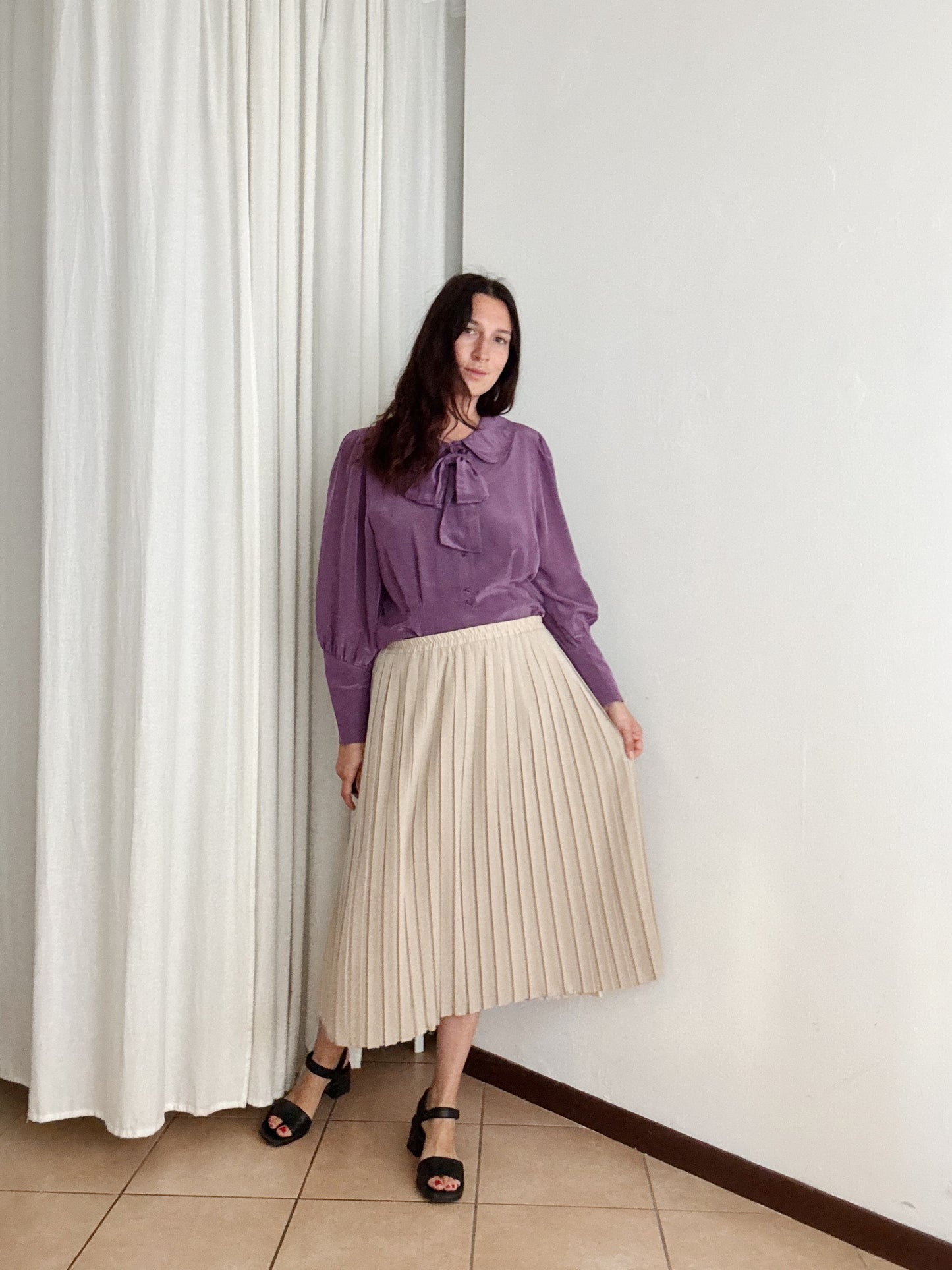 Gonna plissee beige 50