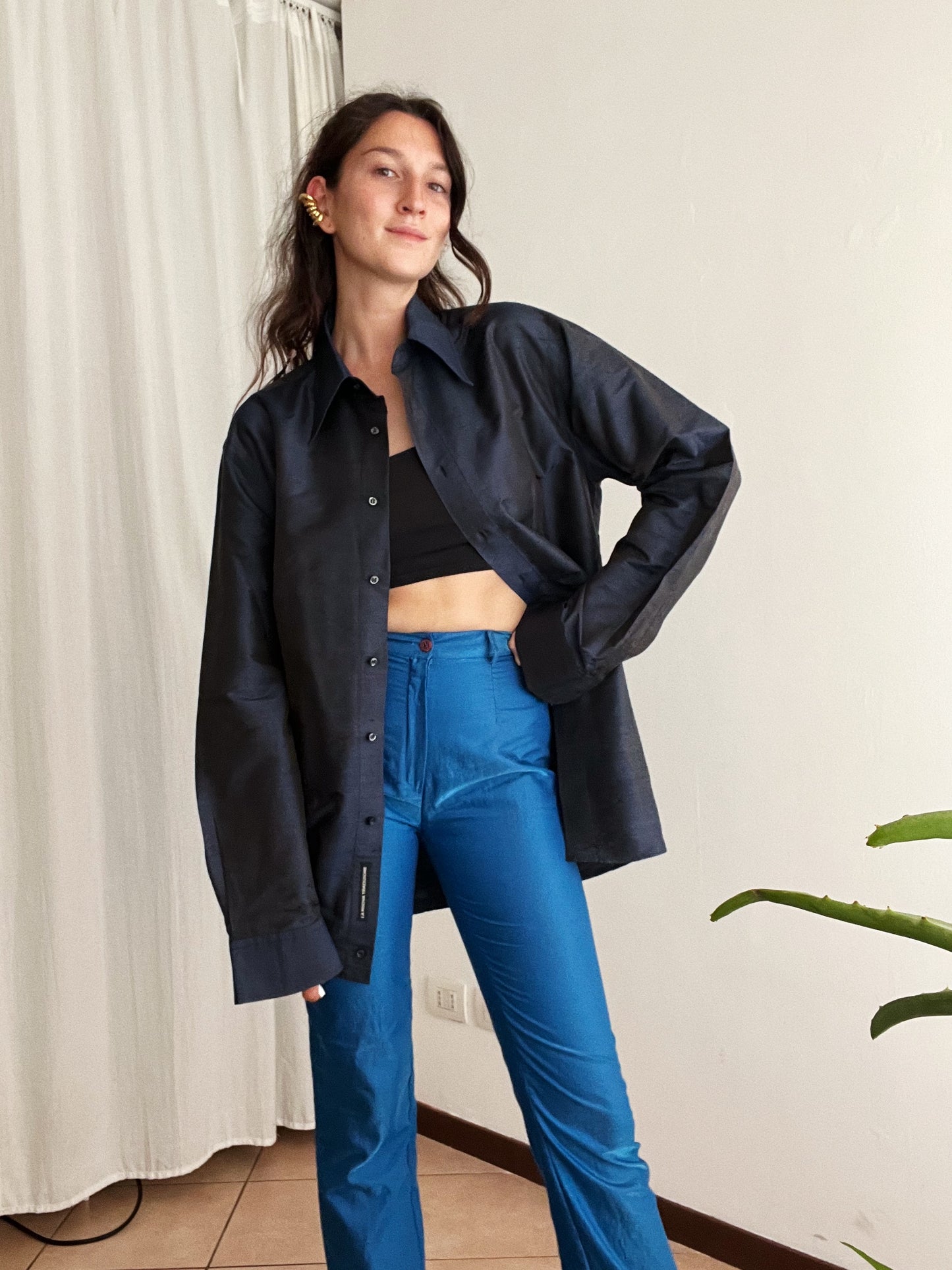 Pantaloni blu elettrico XS