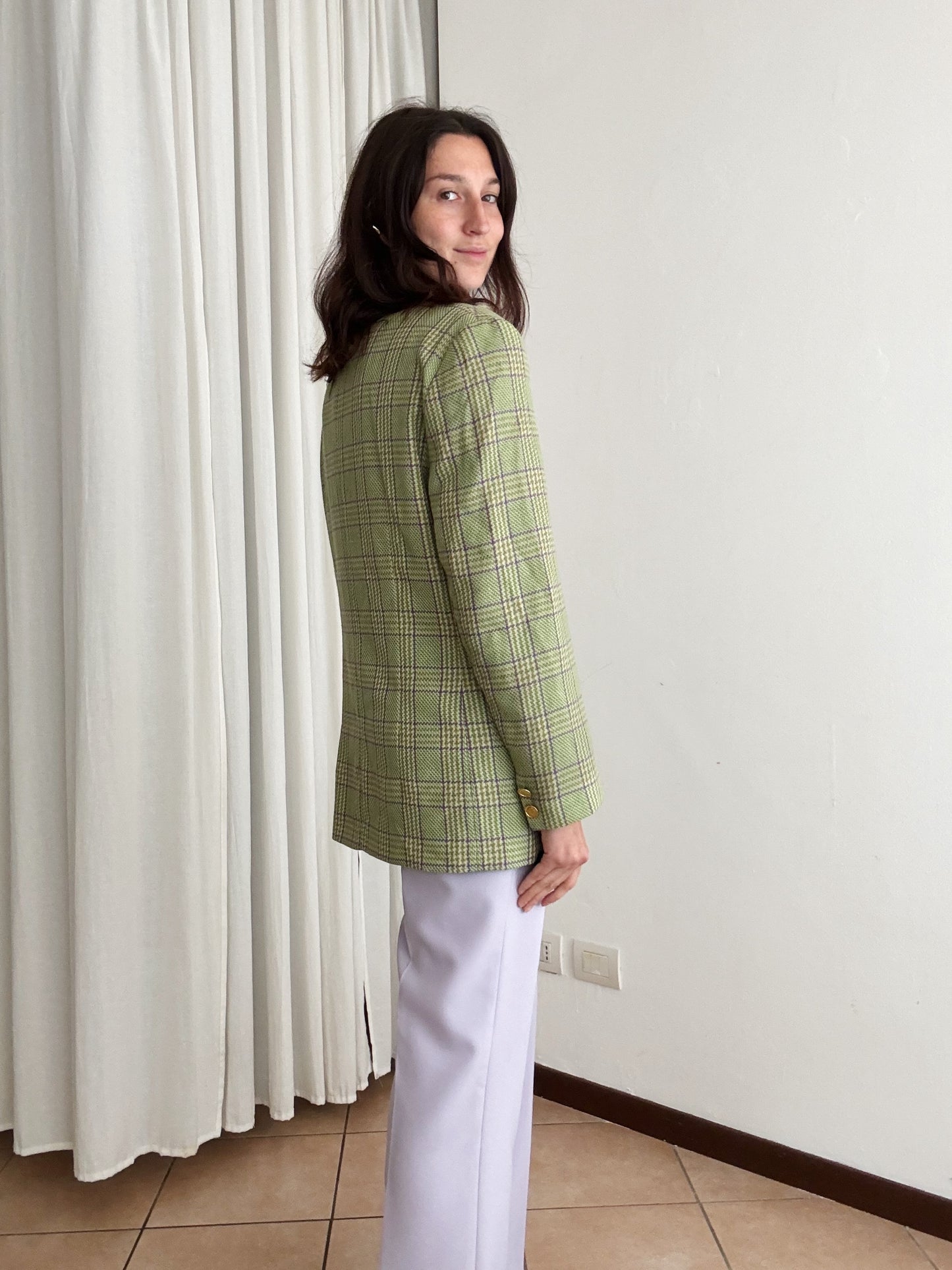 Blazer verde lino L