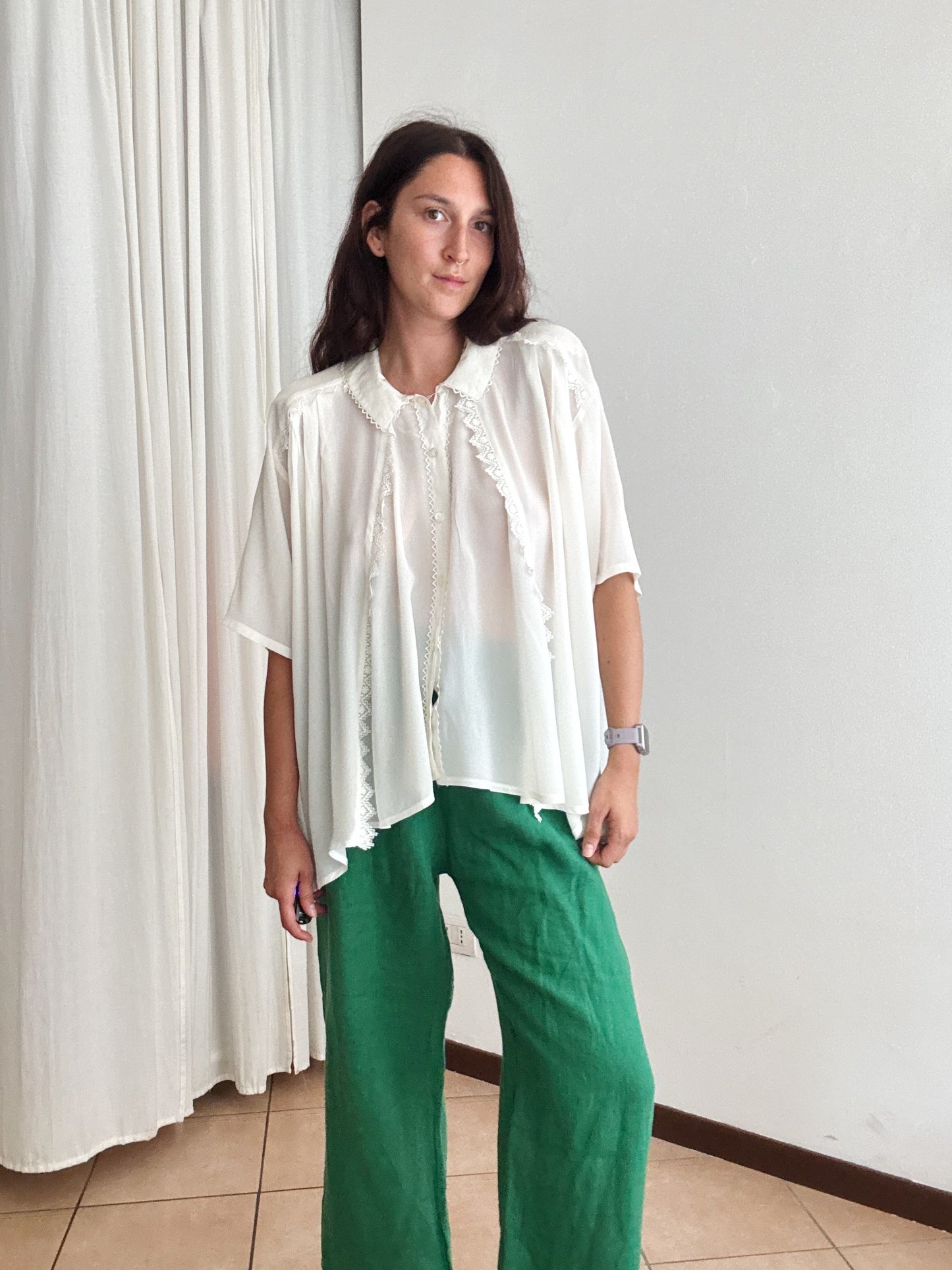Camicia misto seta XL