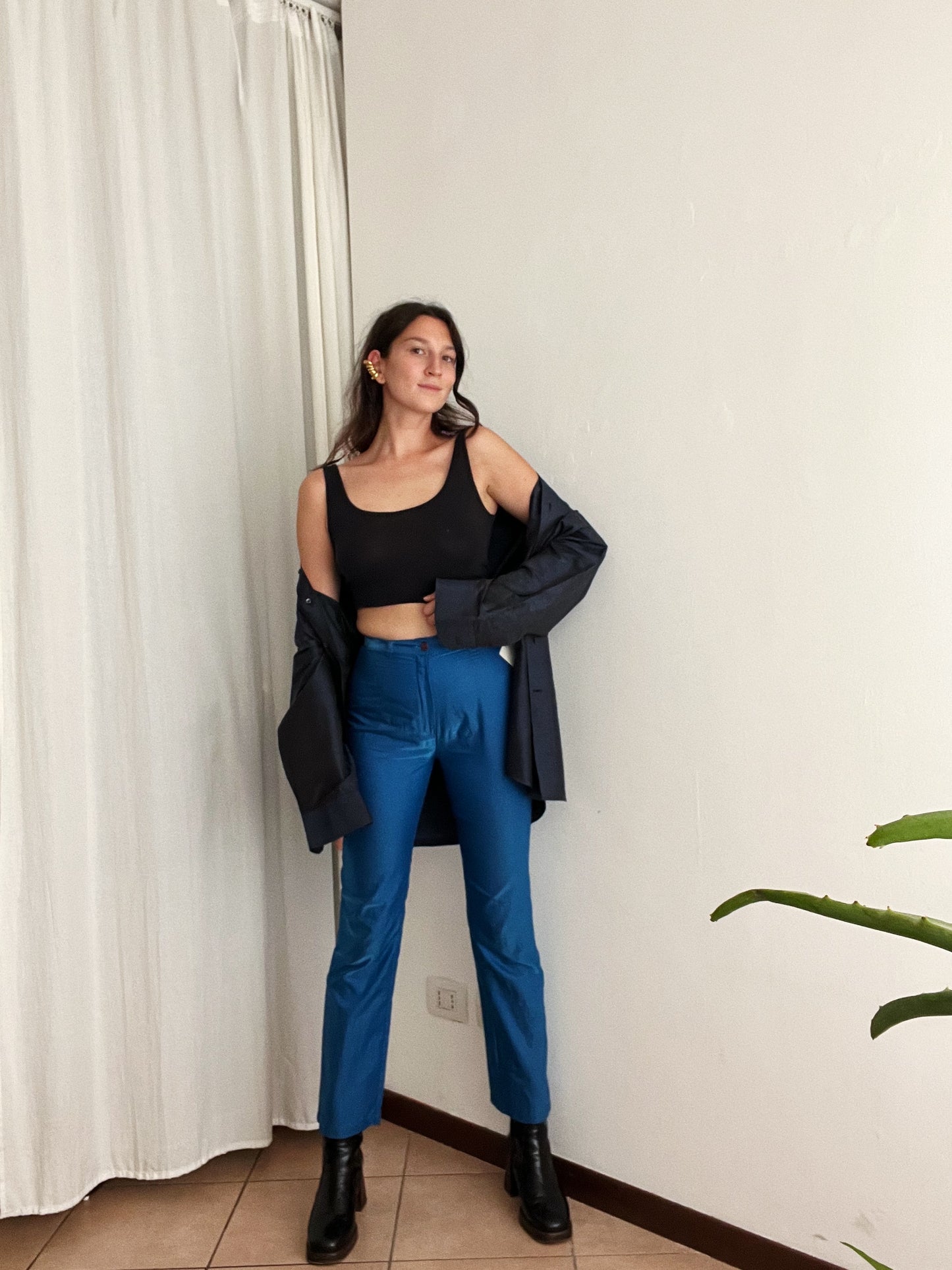 Pantaloni blu elettrico XS