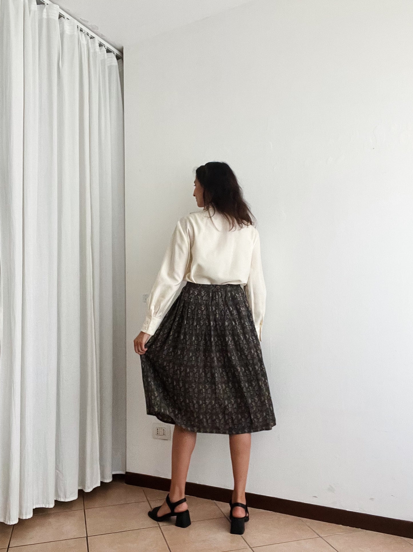 Gonna seta paisley M