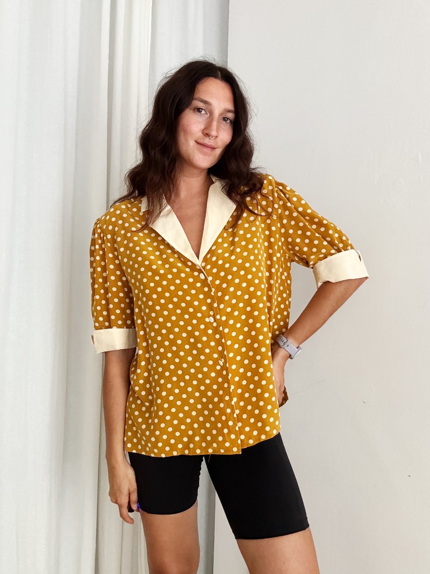 Camicia pois gialli 46