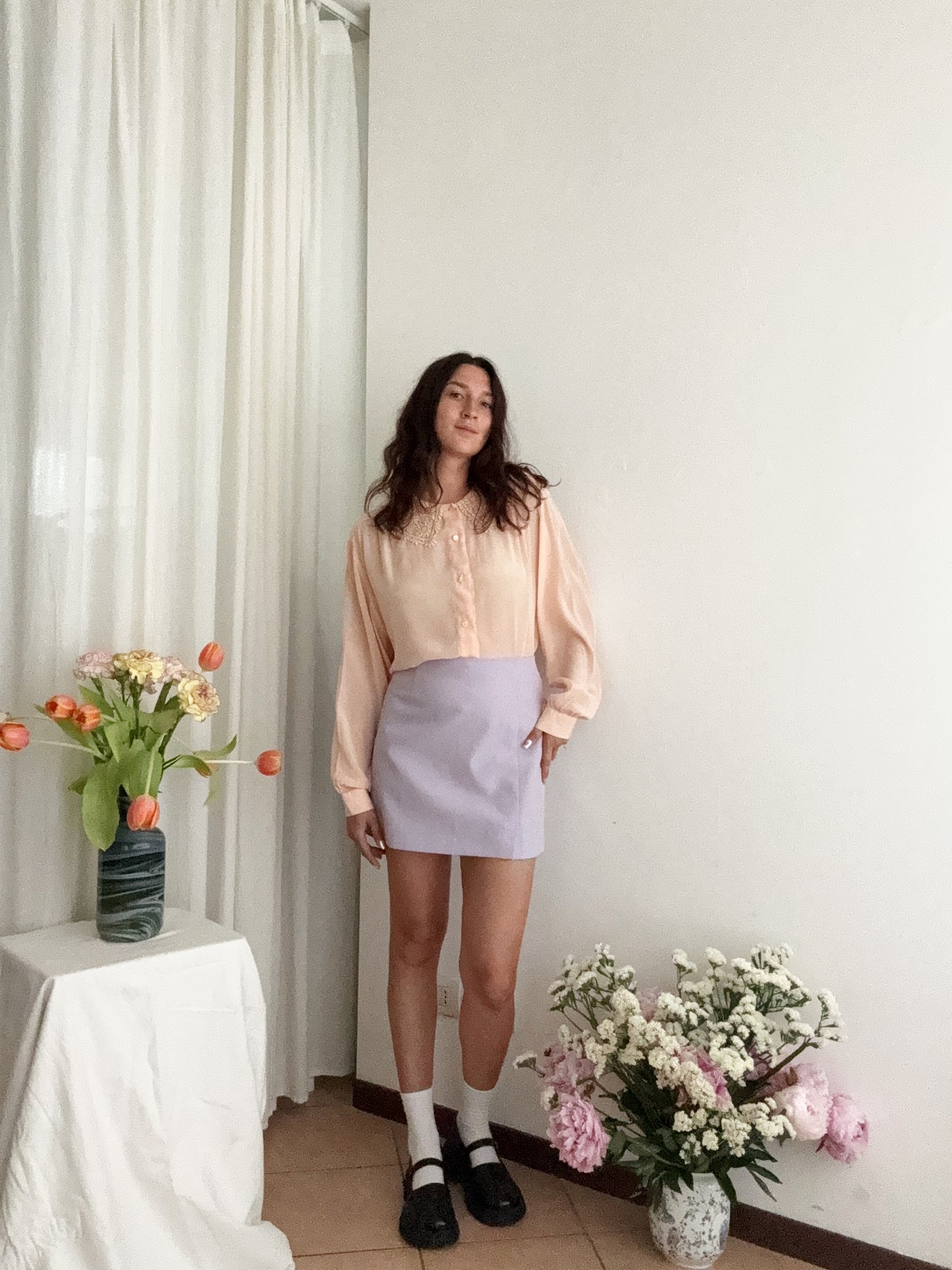 Camicia rosa seta XL