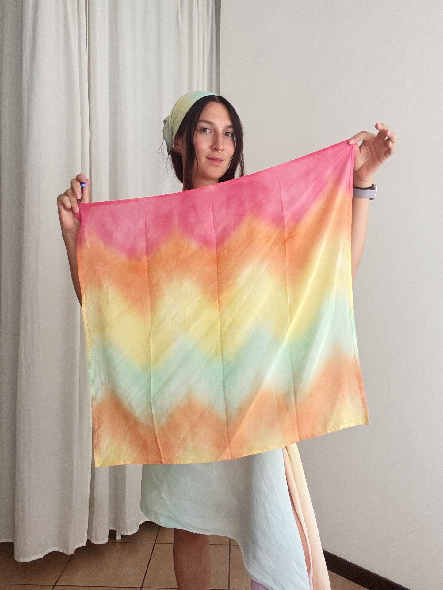 Foulard seta tiedye 61x63