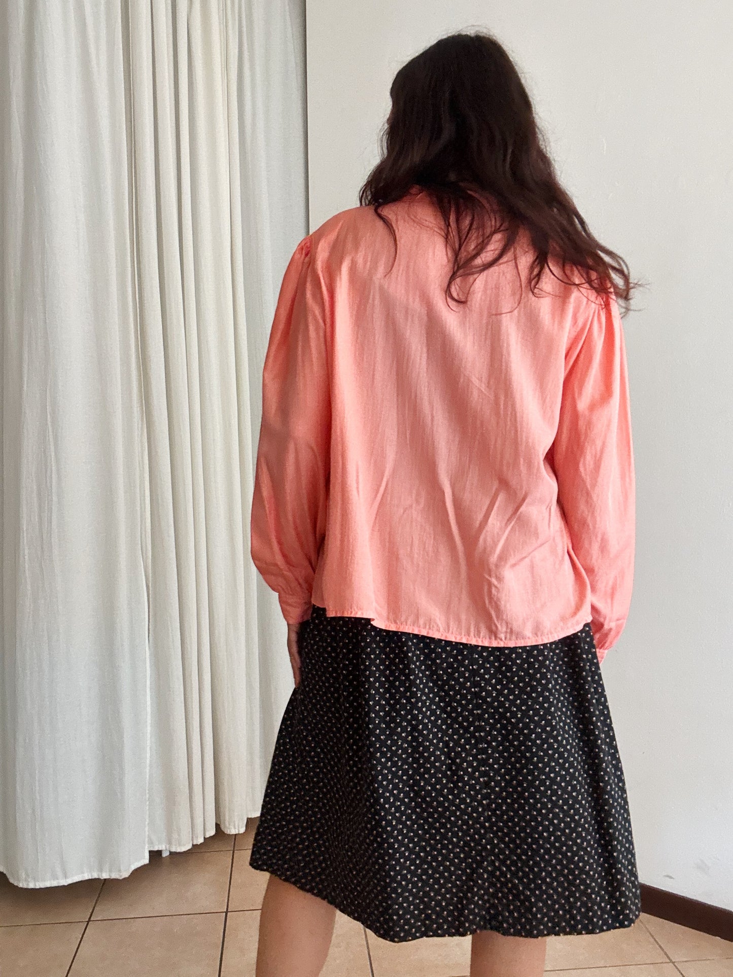 Camicia seta rosa L