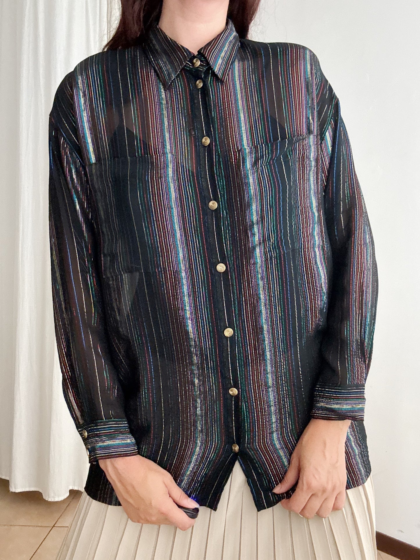 Camicia nera e lurex 48