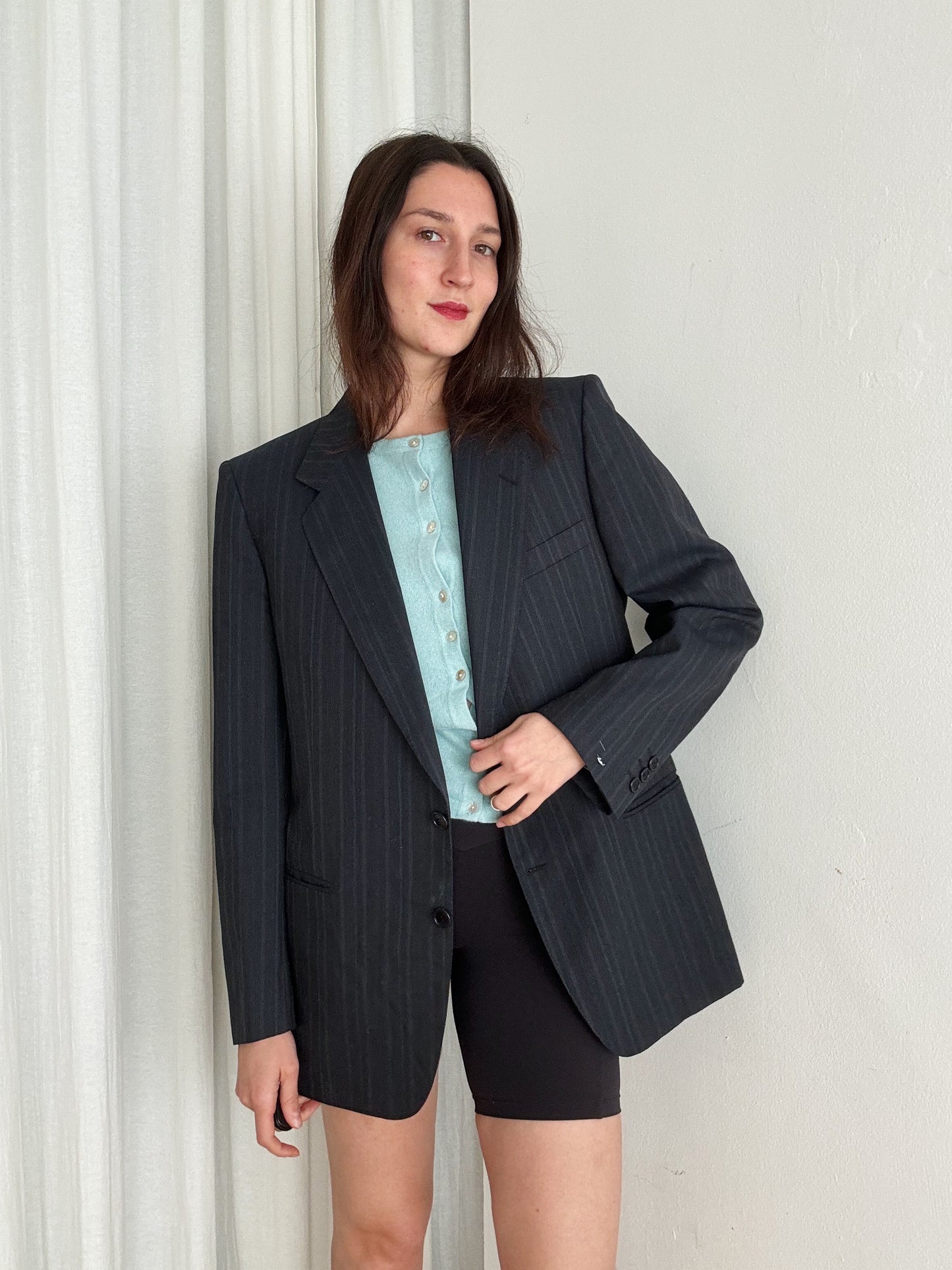 Blazer lana righe L