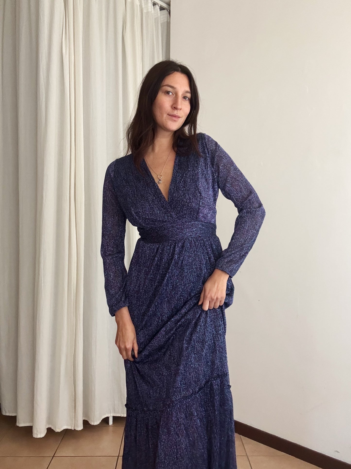Abito lurex blu S/M