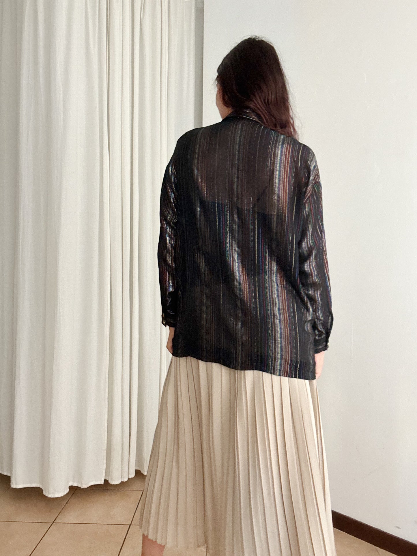 Camicia nera e lurex 48