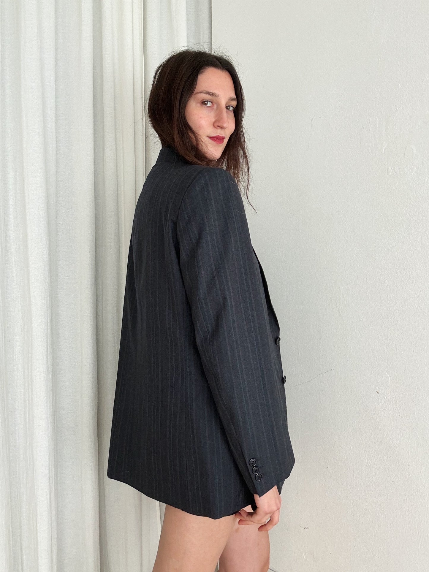 Blazer lana righe L