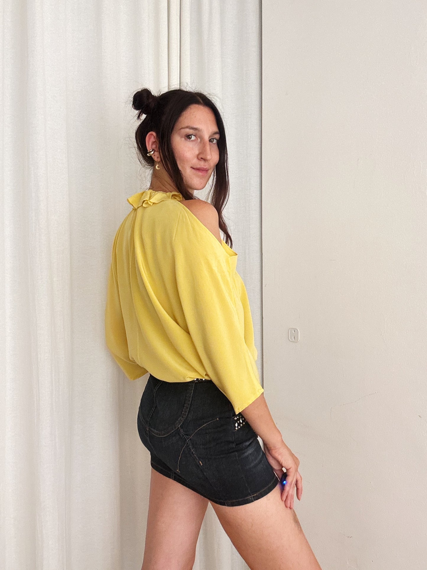 Camicetta seta gialla L