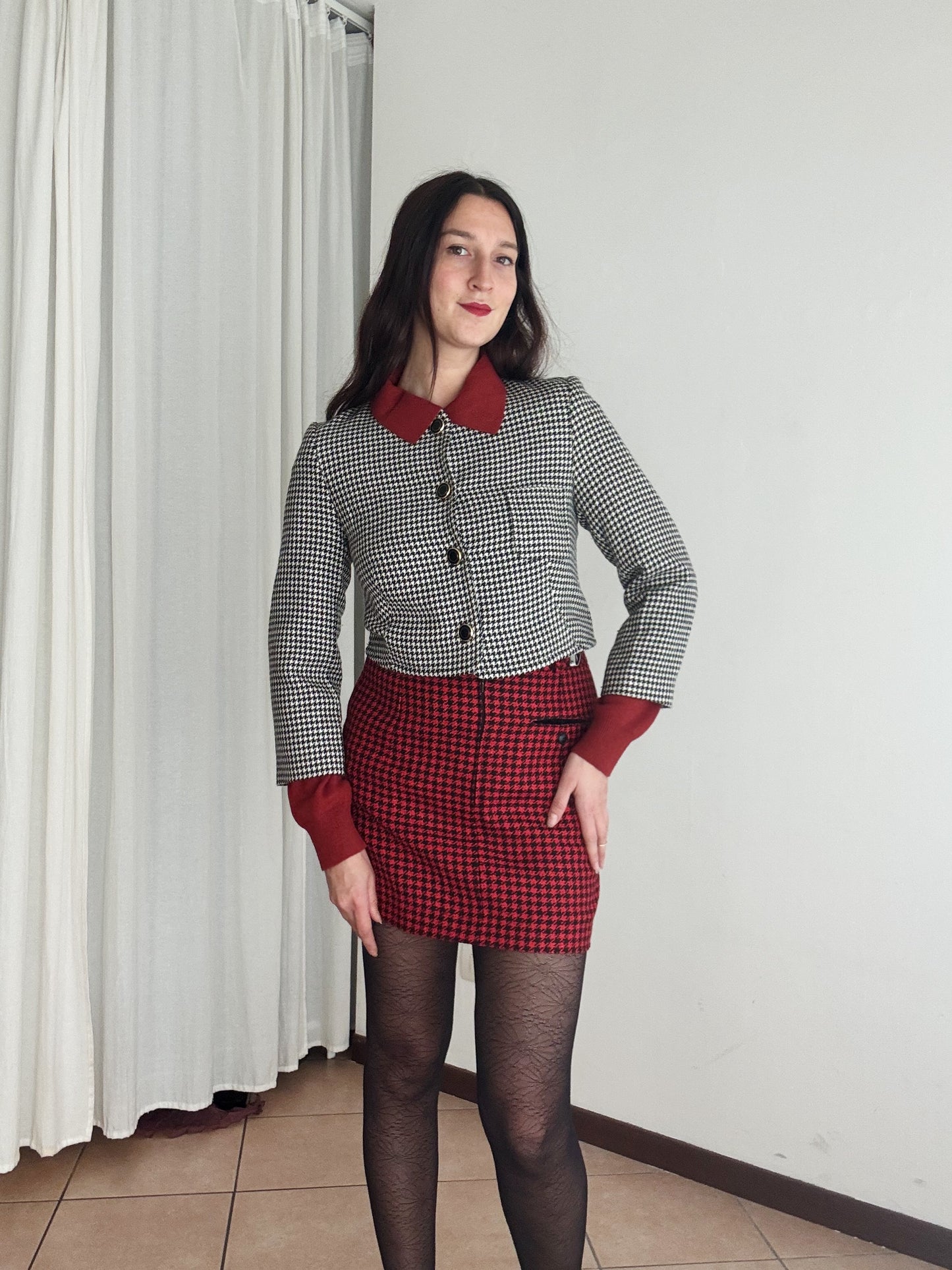 Blazer bianco e nero S