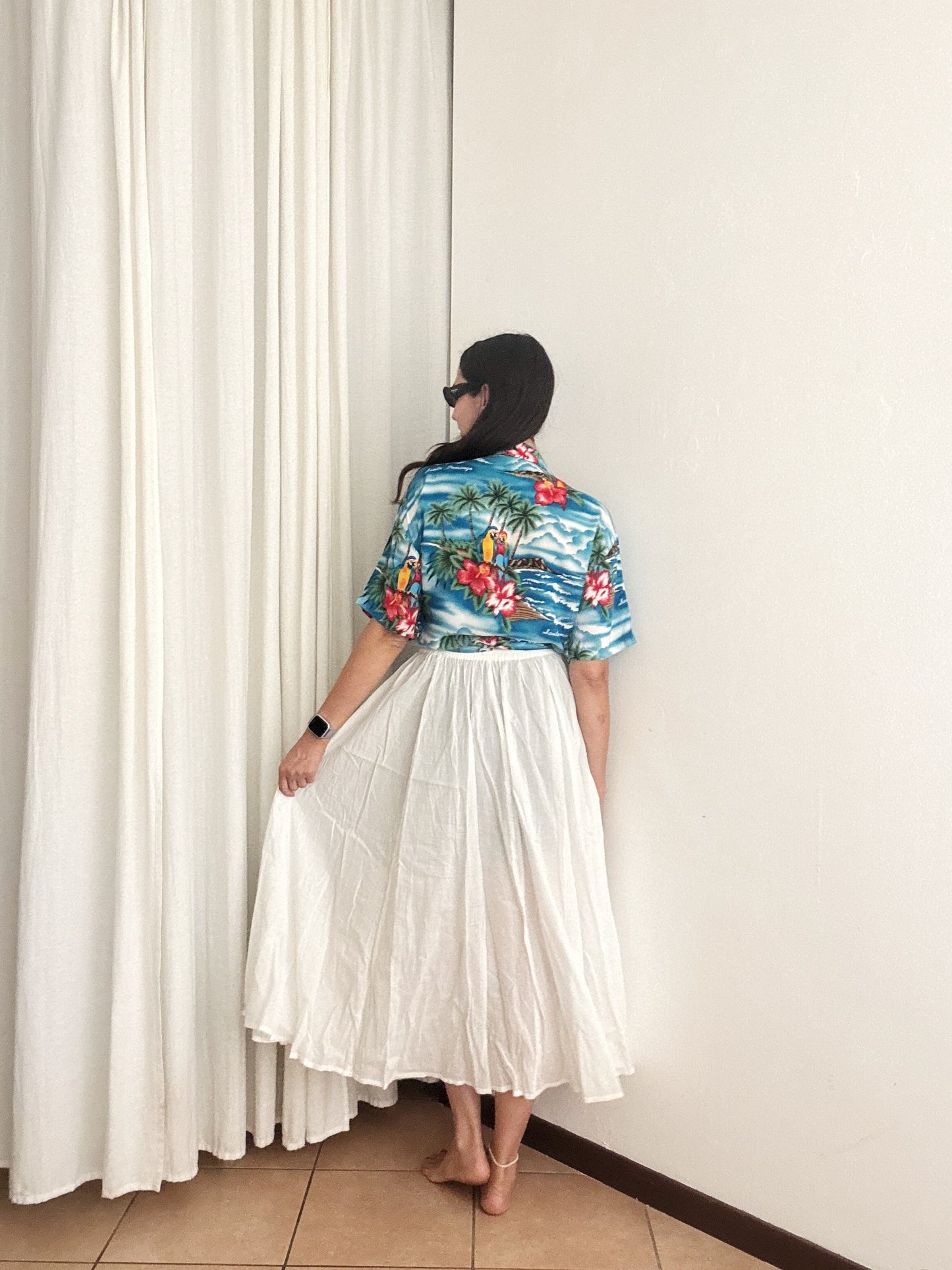 Gonna bianca in cotone S/M