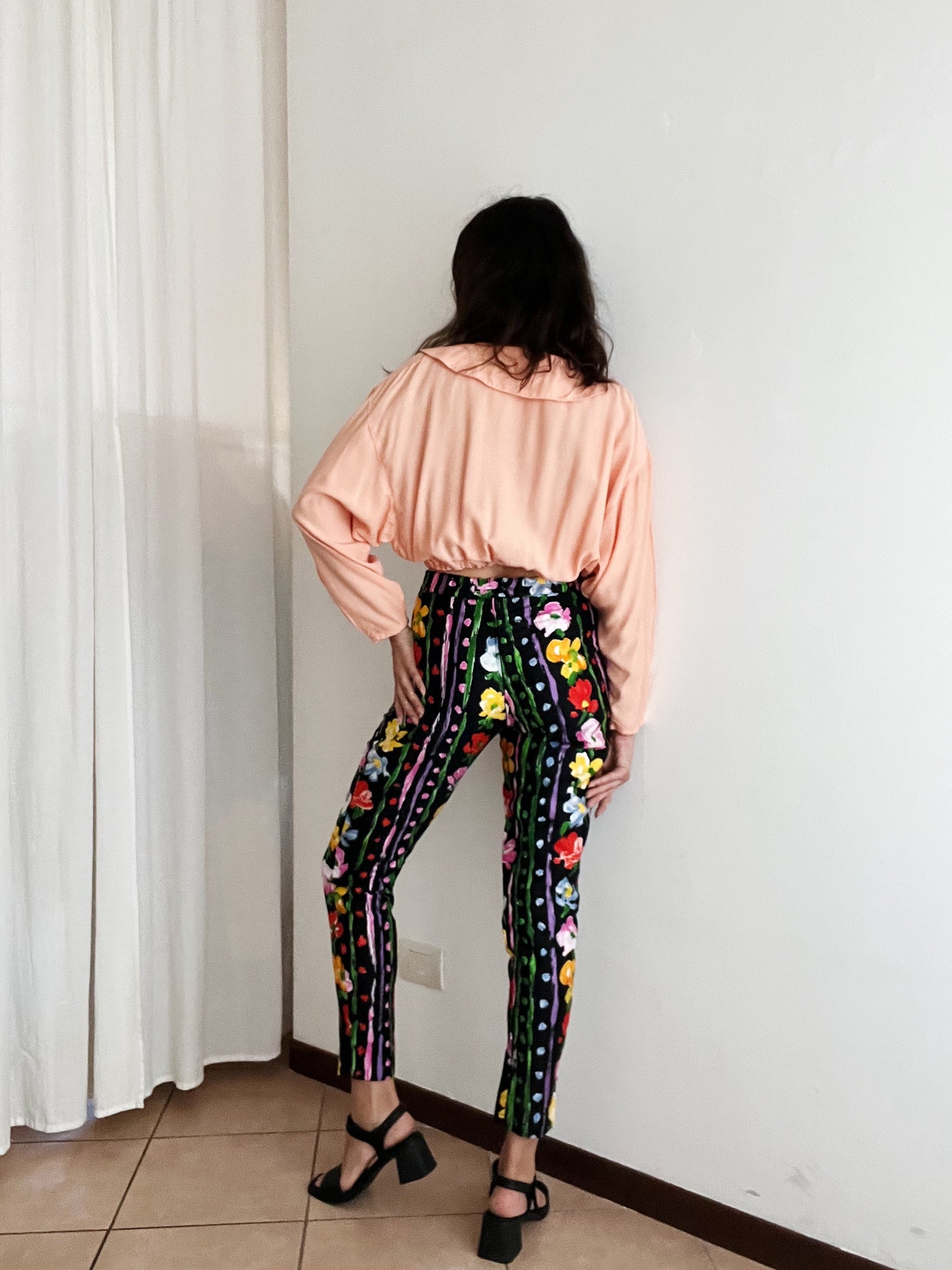 Pantaloni floreali S