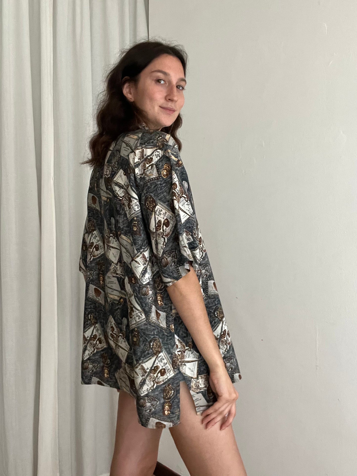 Camicia seta grigia 44