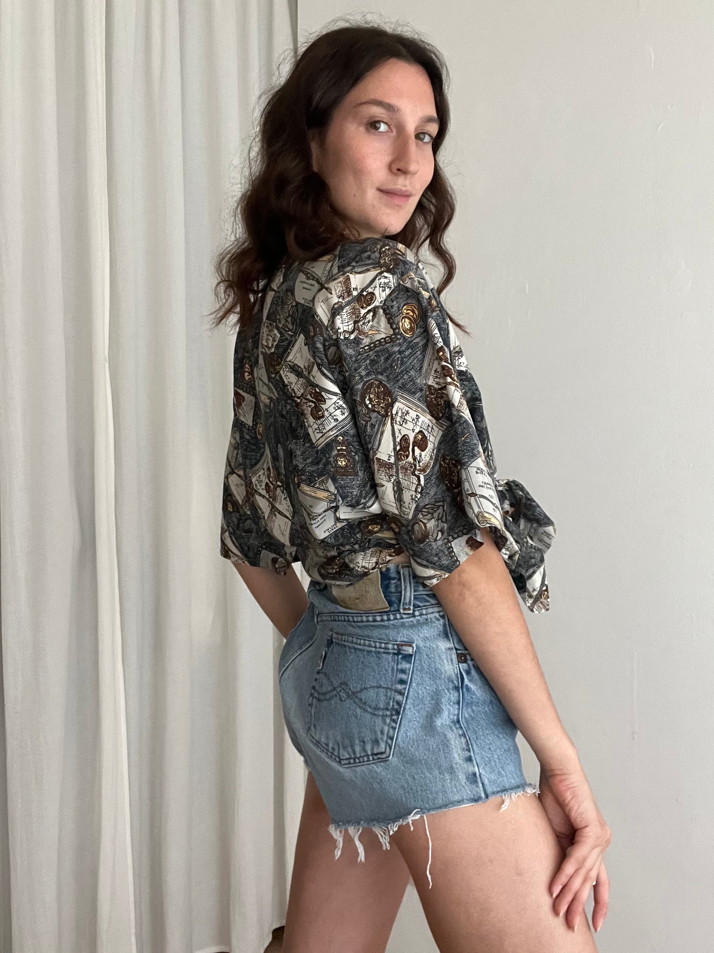 Camicia seta grigia 44