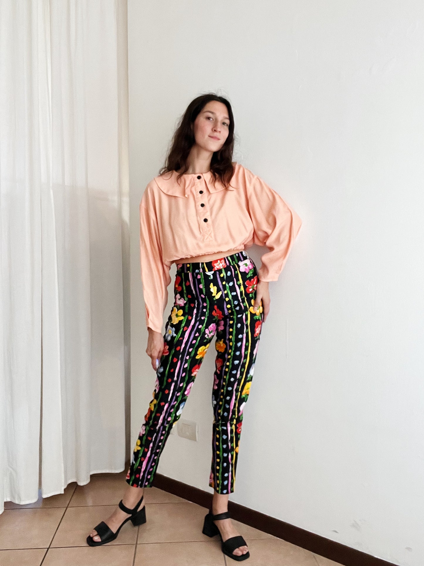 Pantaloni floreali S