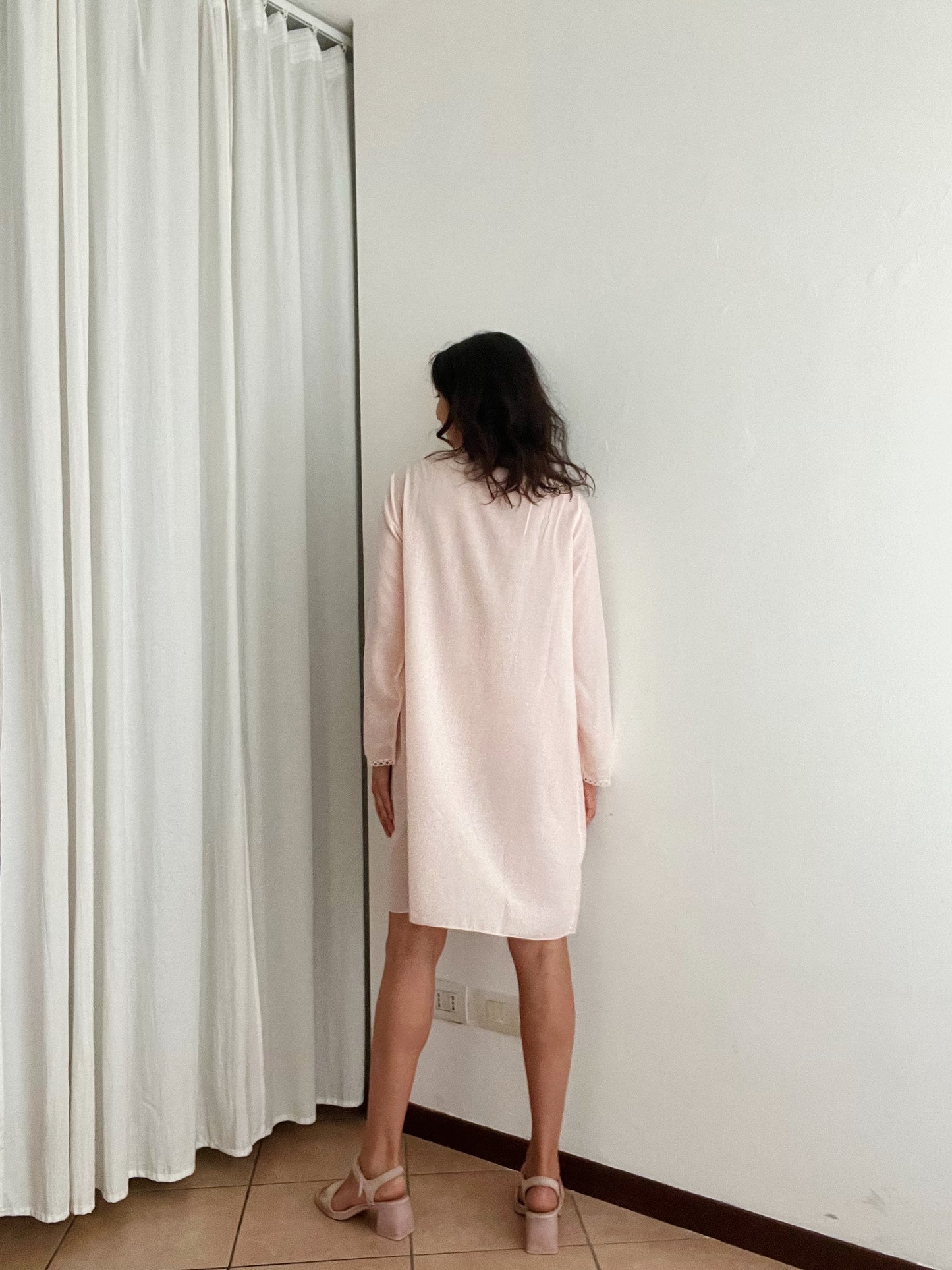 Camicia da notte rosa L