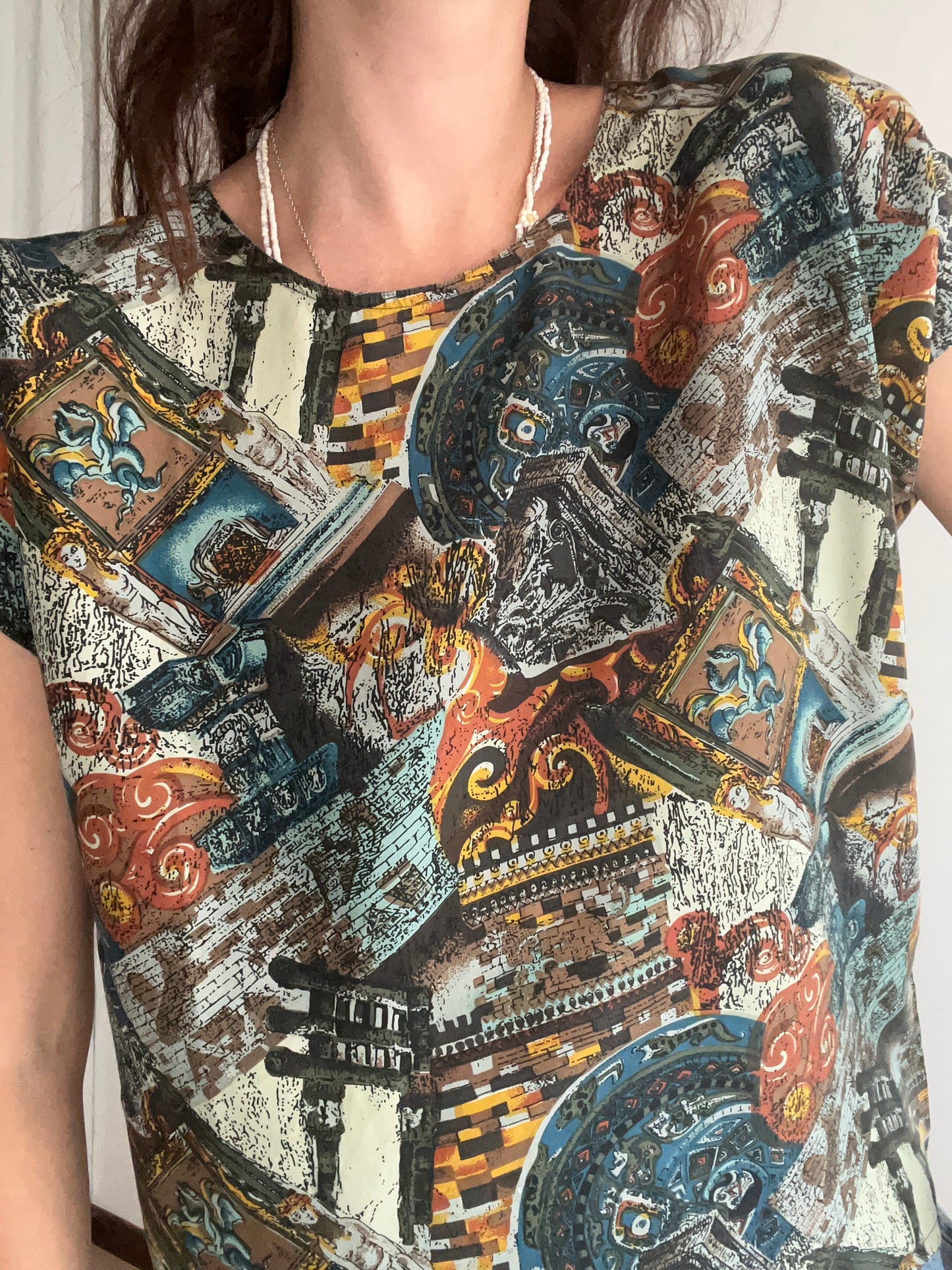 T-shirt seta stampa M