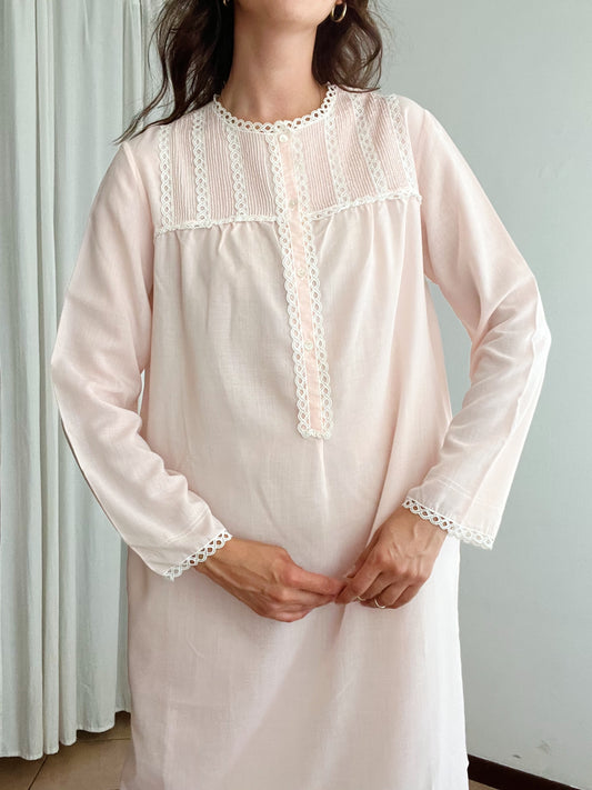 Camicia da notte rosa L
