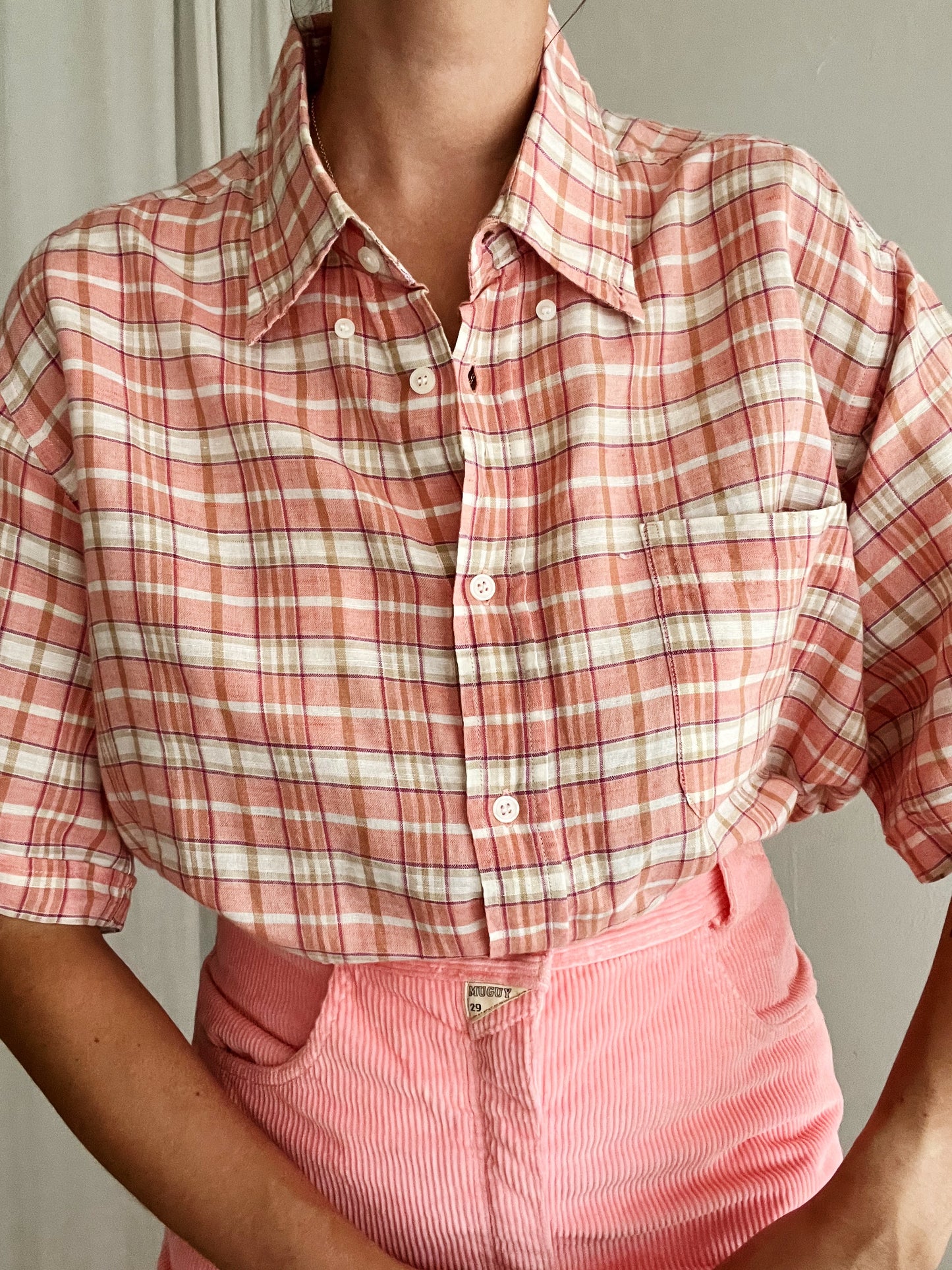 Camicia rosa da uomo XL