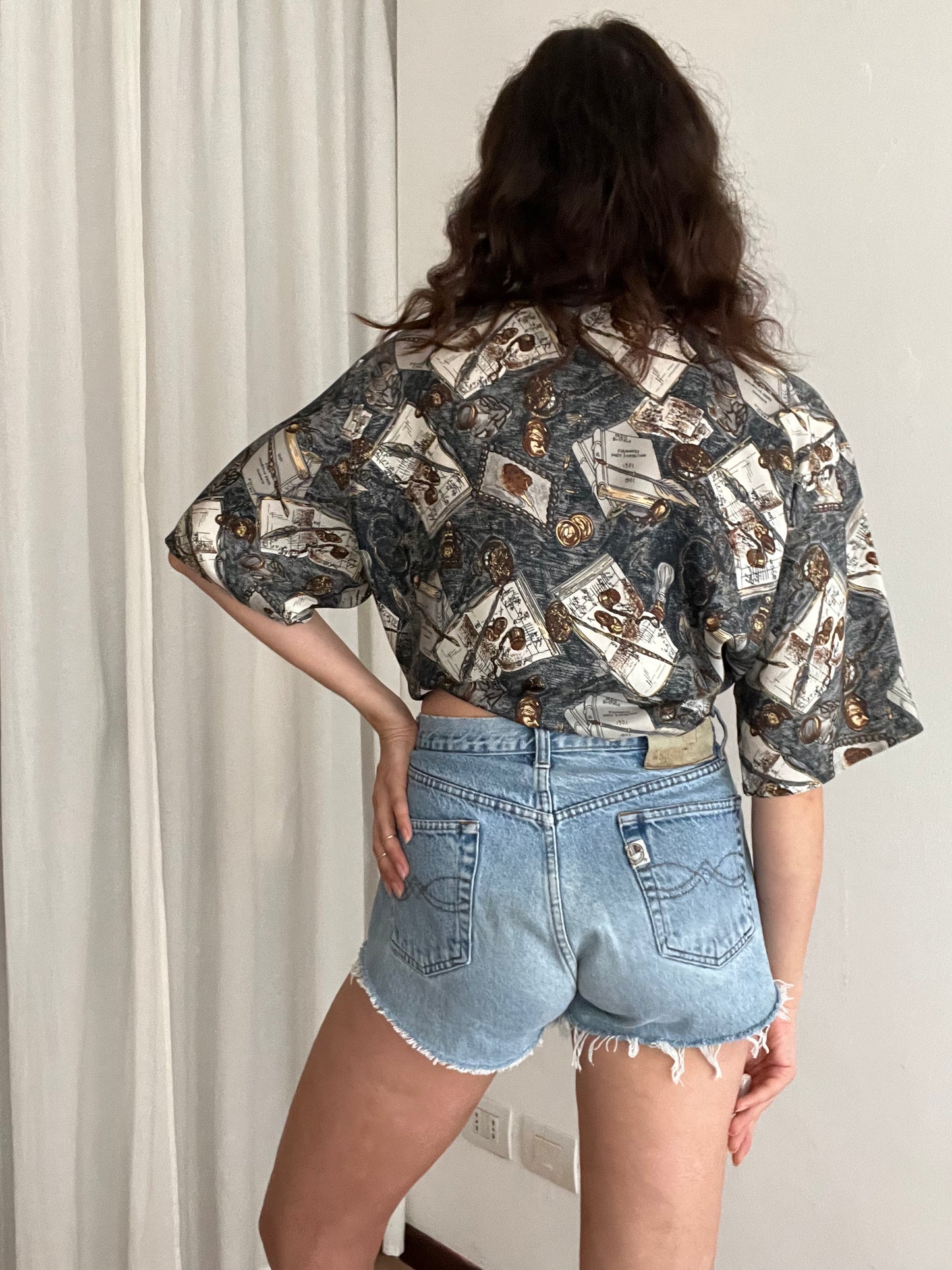 Camicia seta grigia 44
