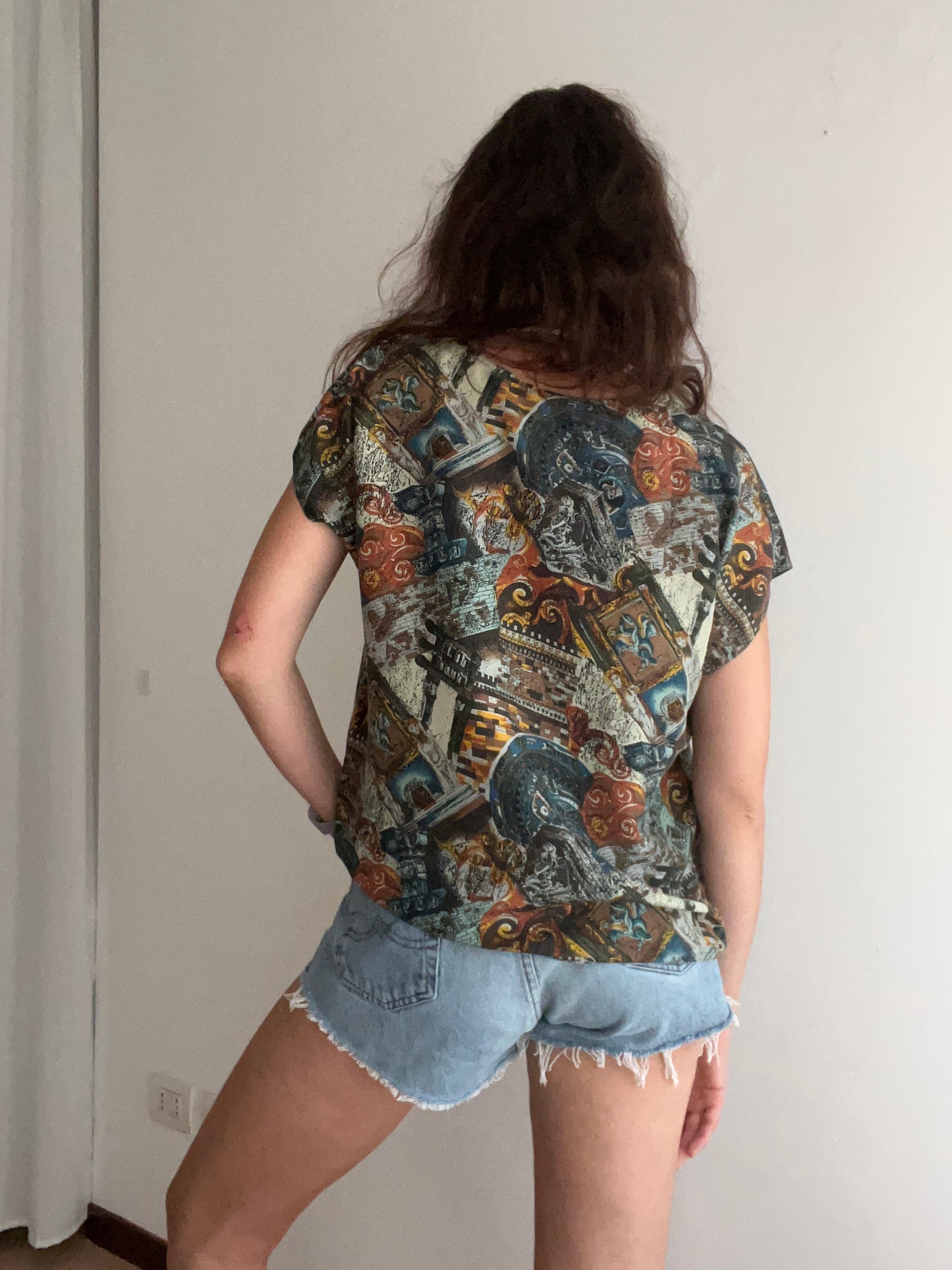 T-shirt seta stampa M