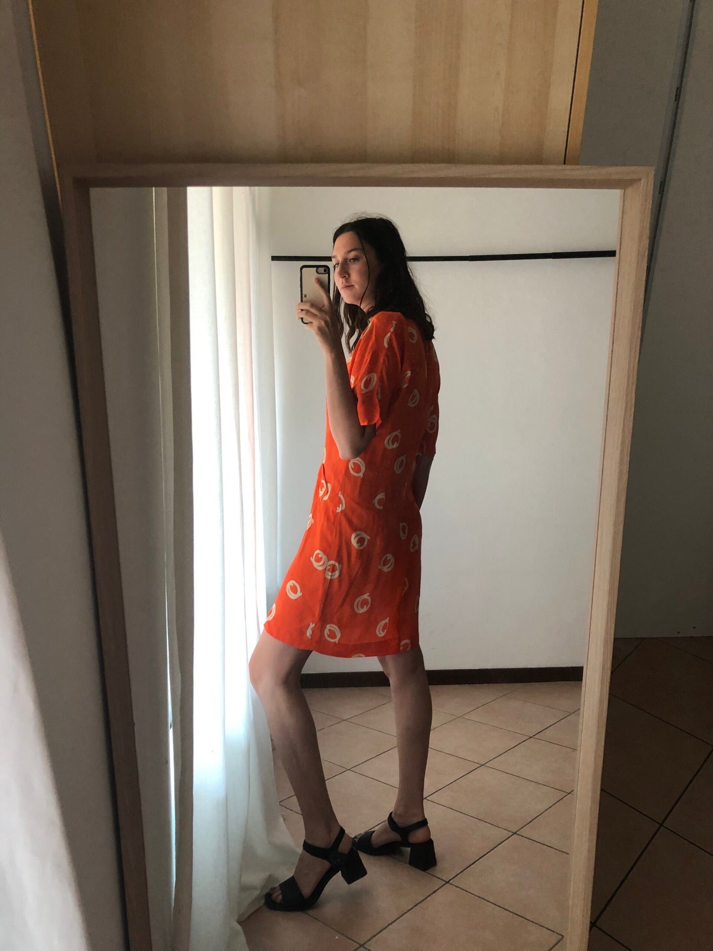 Abito seta arancio 44