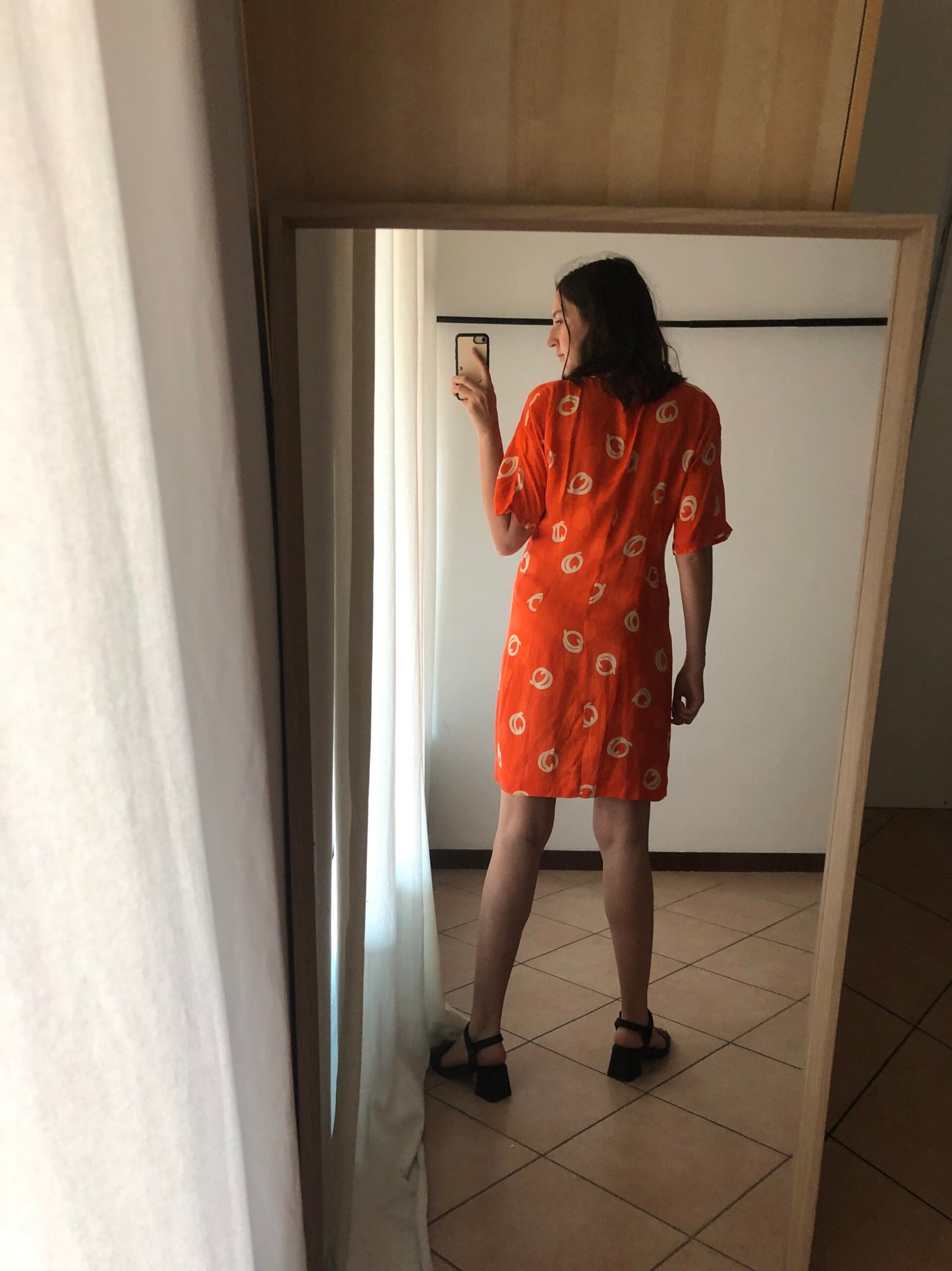 Abito seta arancio 44