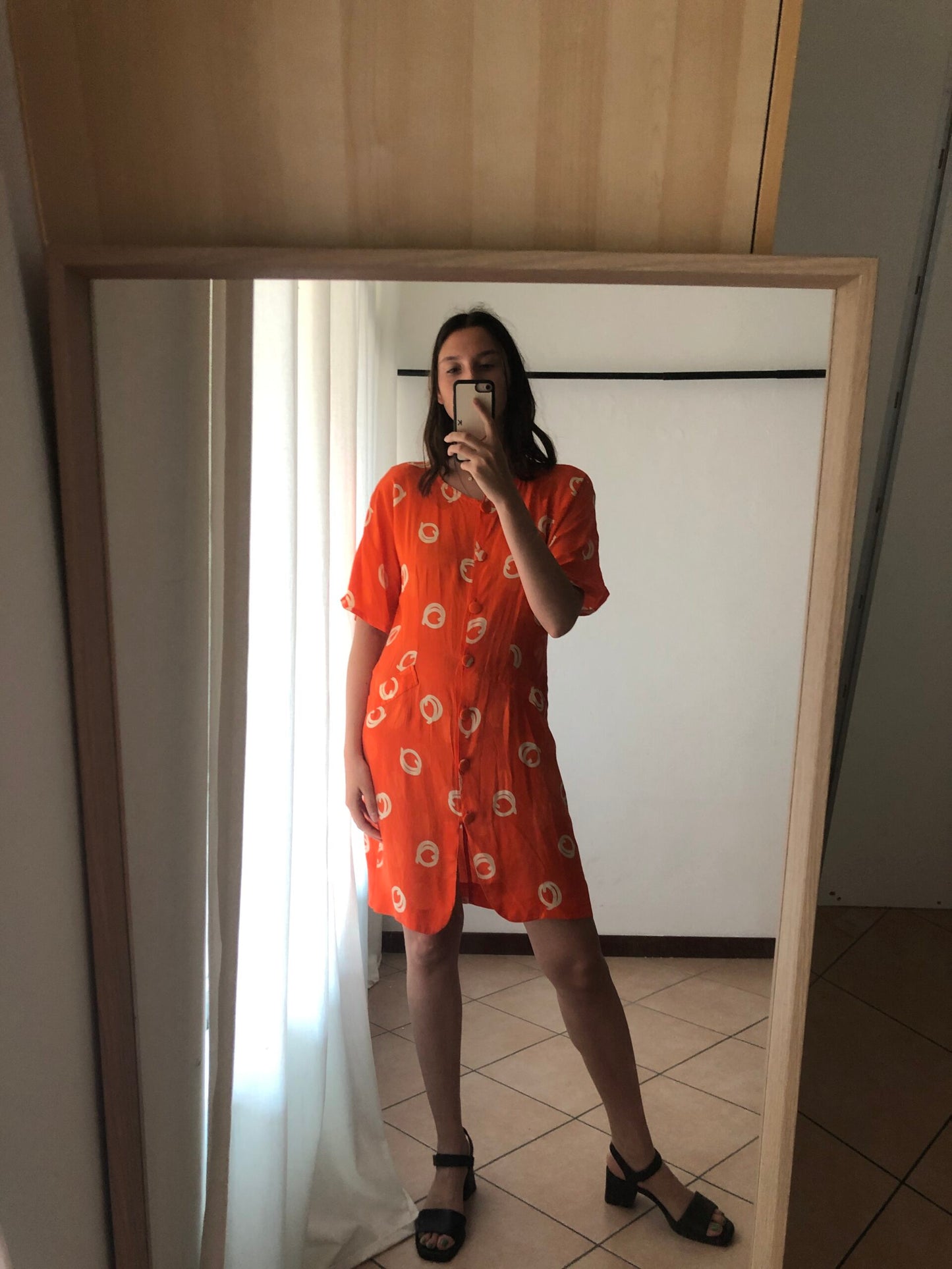 Abito seta arancio 44