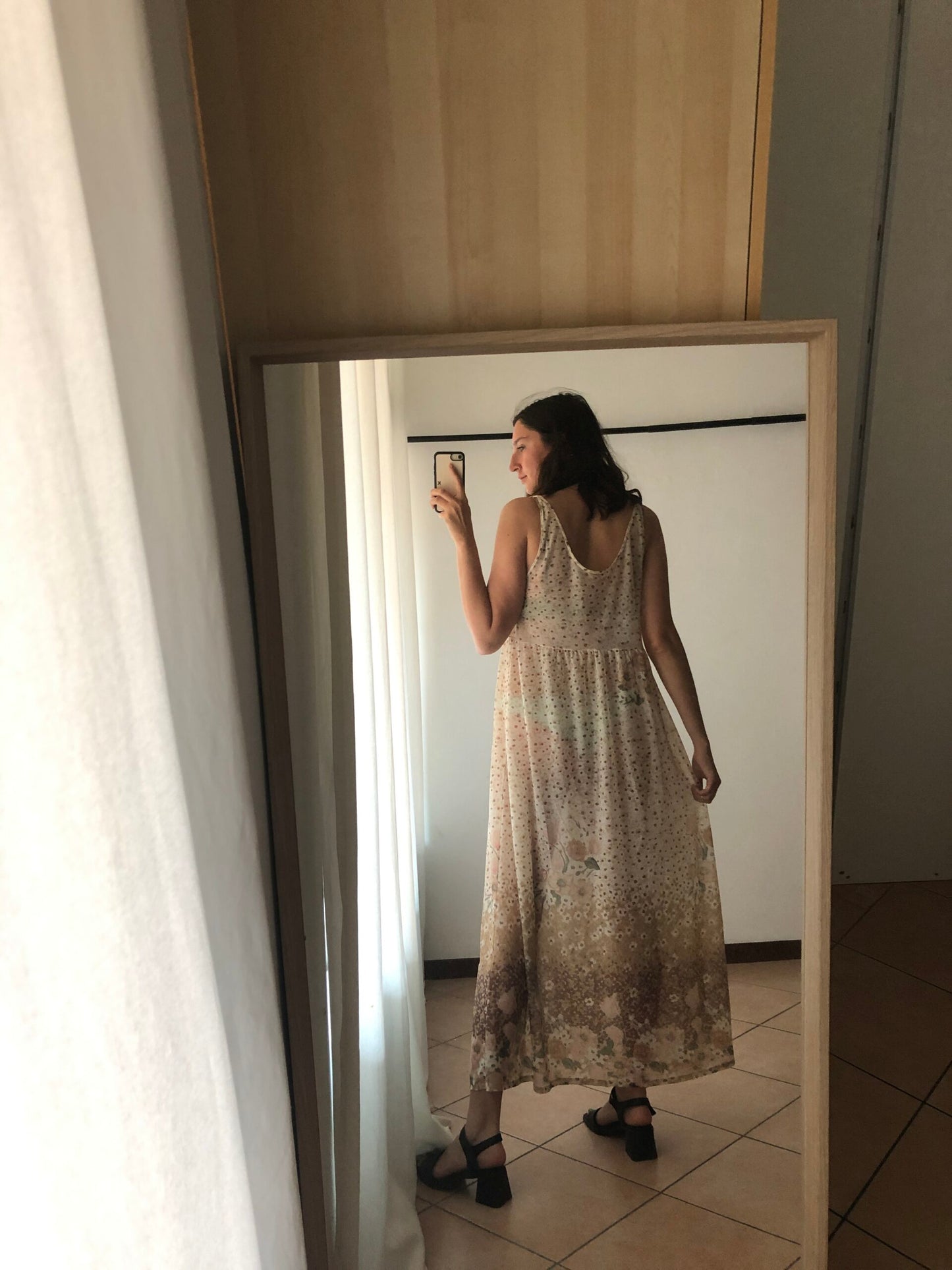 Abito beige trasparente L