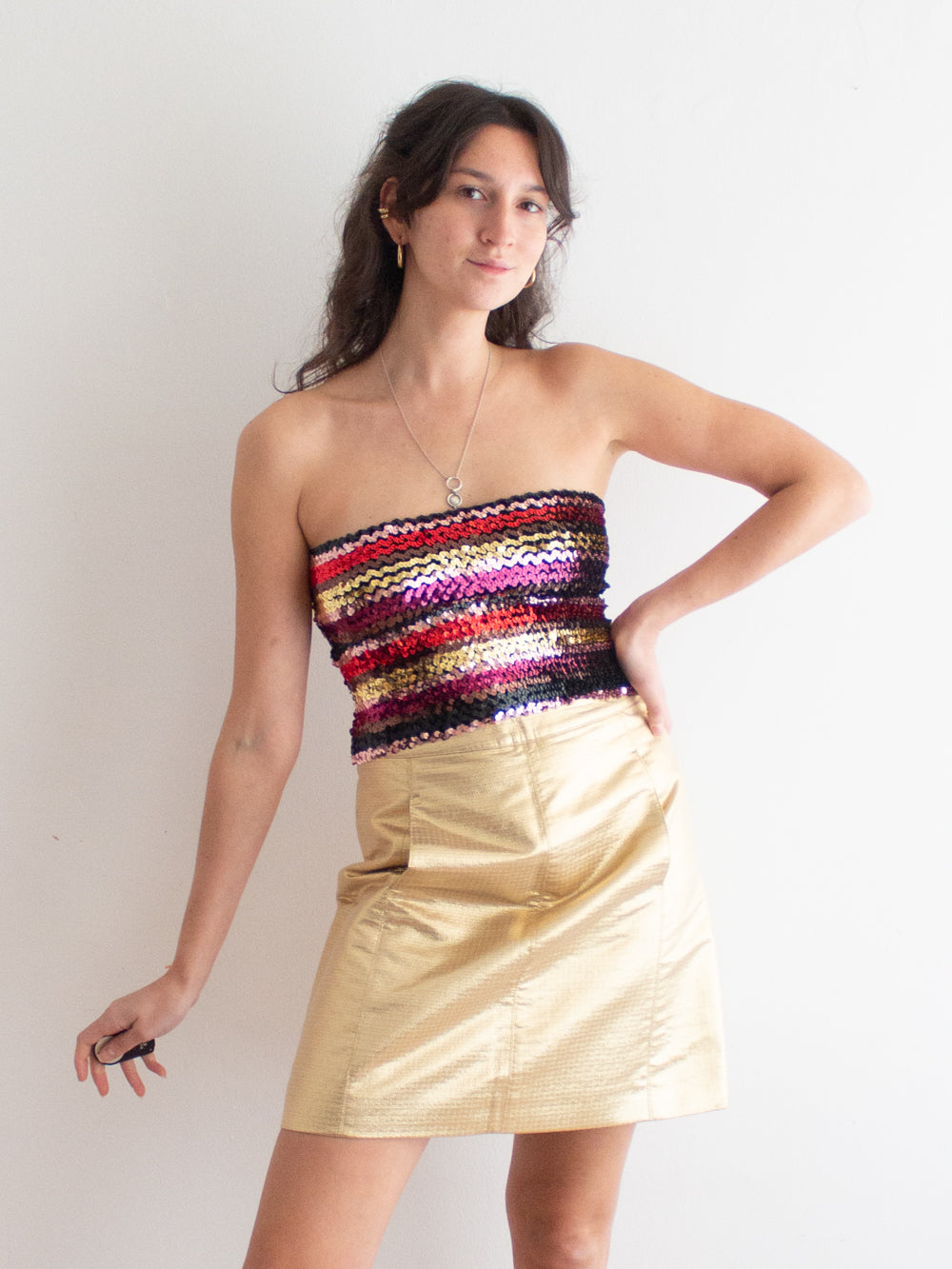 Top paillettes M