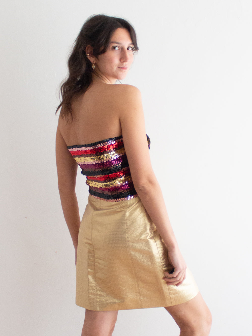 Top paillettes M