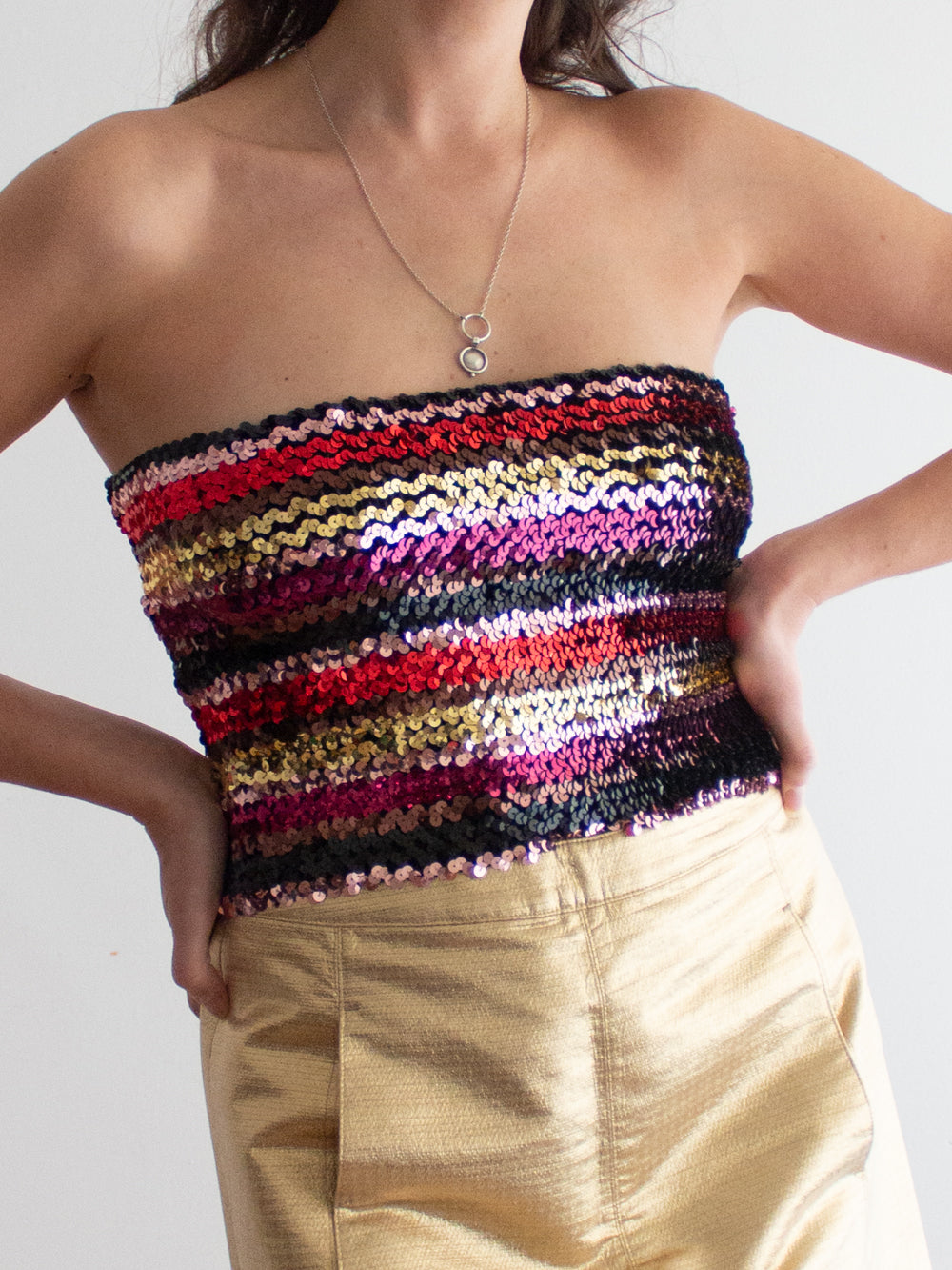 Top paillettes M
