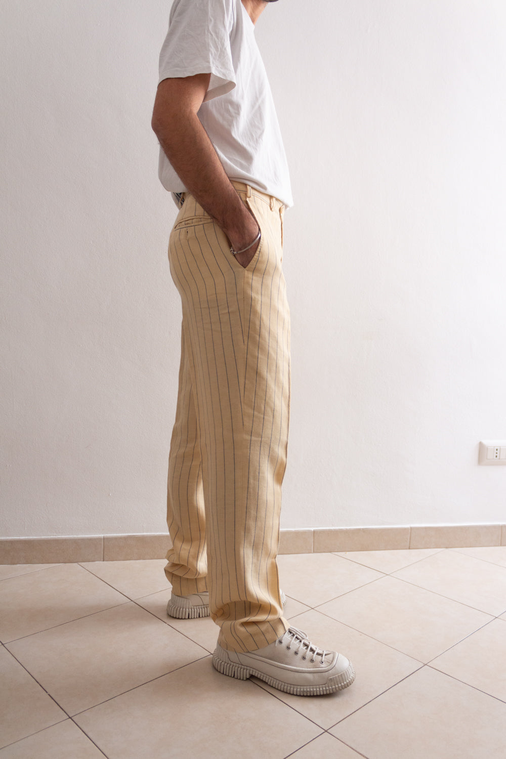 Pantaloni lana lino 48