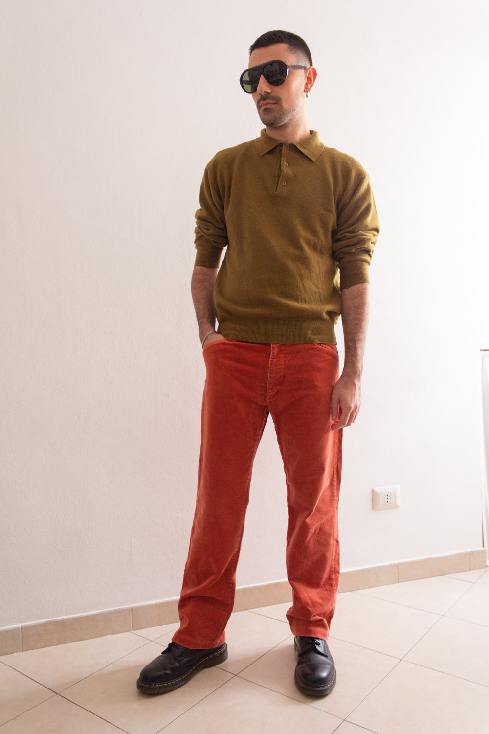 Pantaloni velluto costine 48