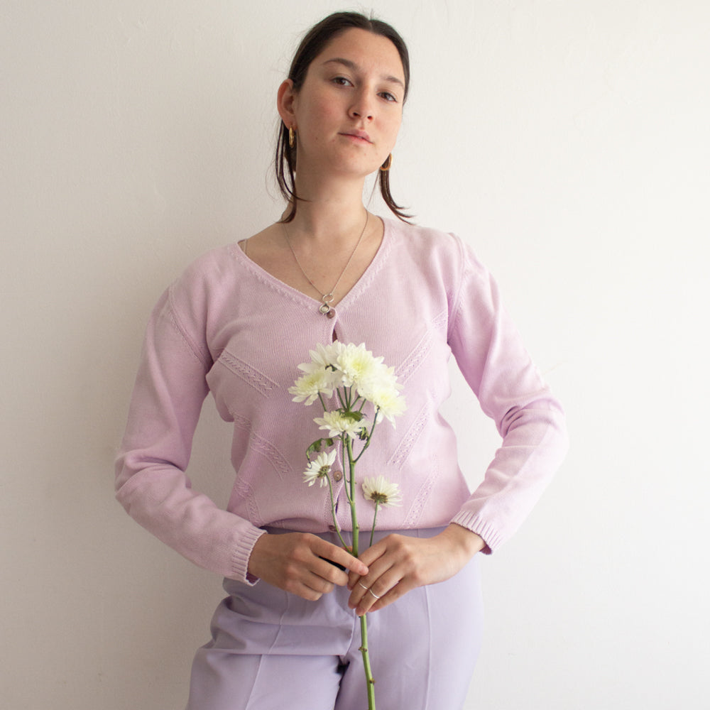 Cardigan lilla